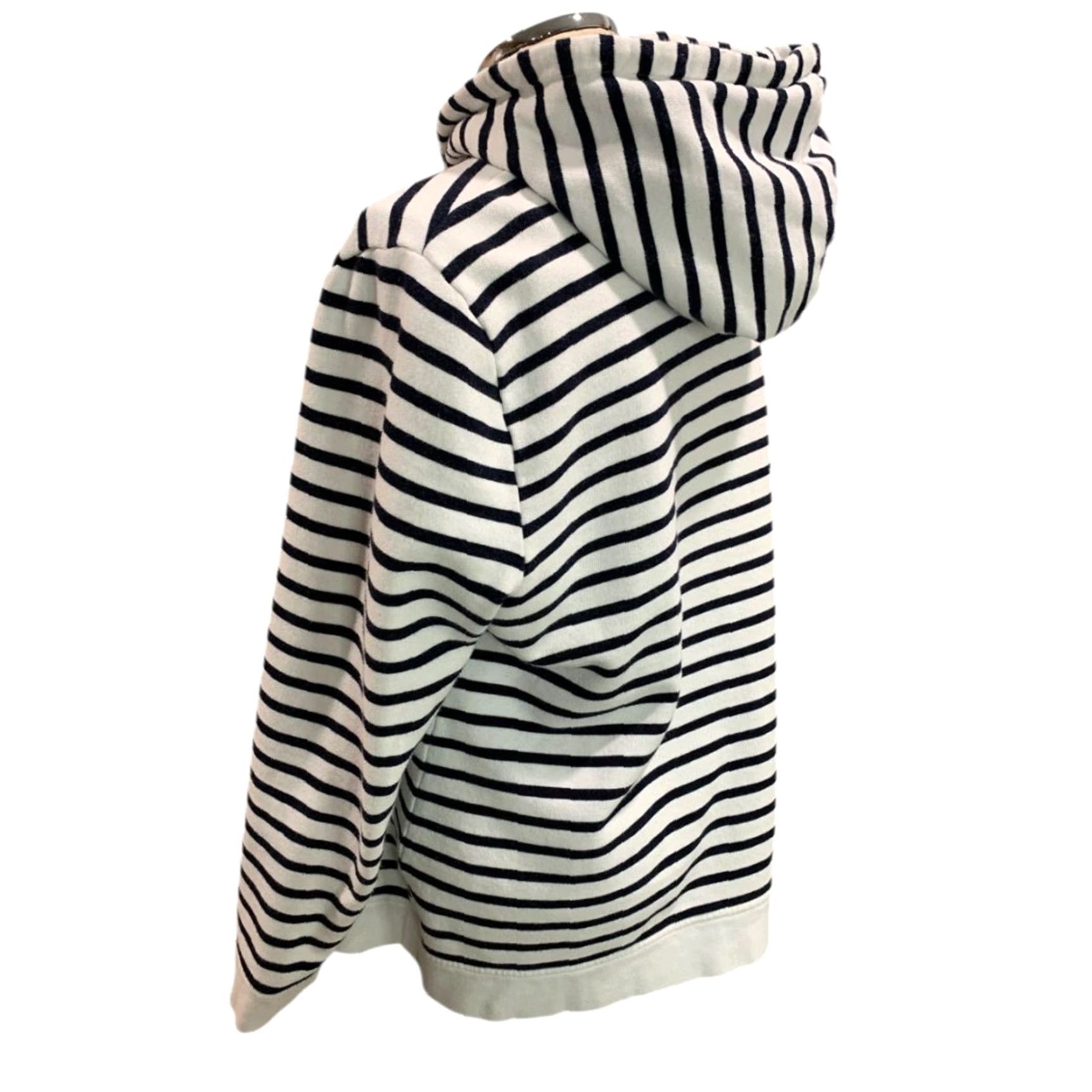 Talbots VINTAGE XL Talbots Zip Up Hoodie Sweatshirt Womens Navy Blue White Stripe Sweatshirt (Plus) Hoodie Size XL / US 12-14 / IT 48-50 - 5 Thumbnail