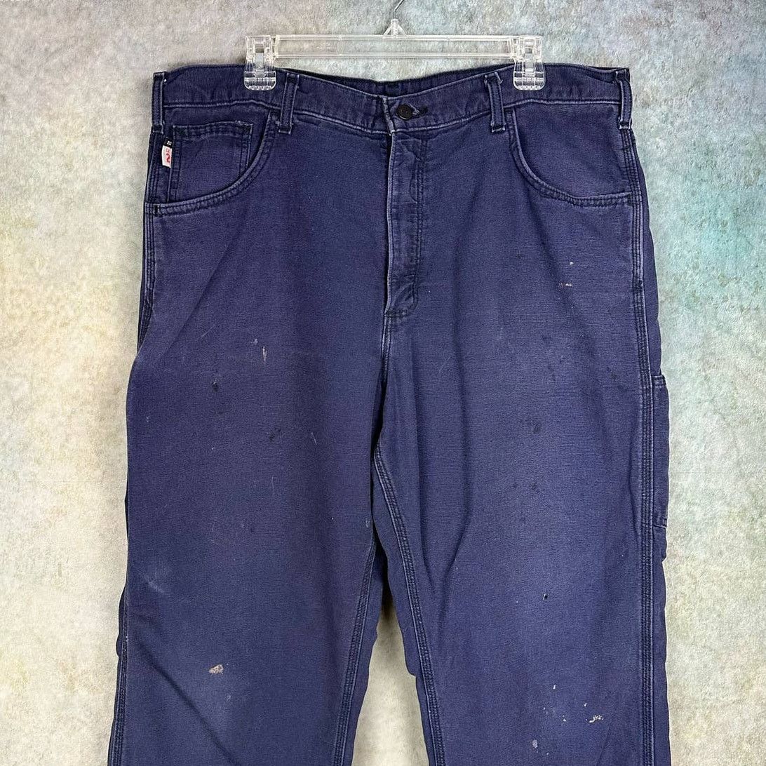 Carhartt × Vintage Vintage 90s Carhartt Carpenter Pants Sz 38 Fire Resistant Size US 38 / EU 54 - 4 Thumbnail
