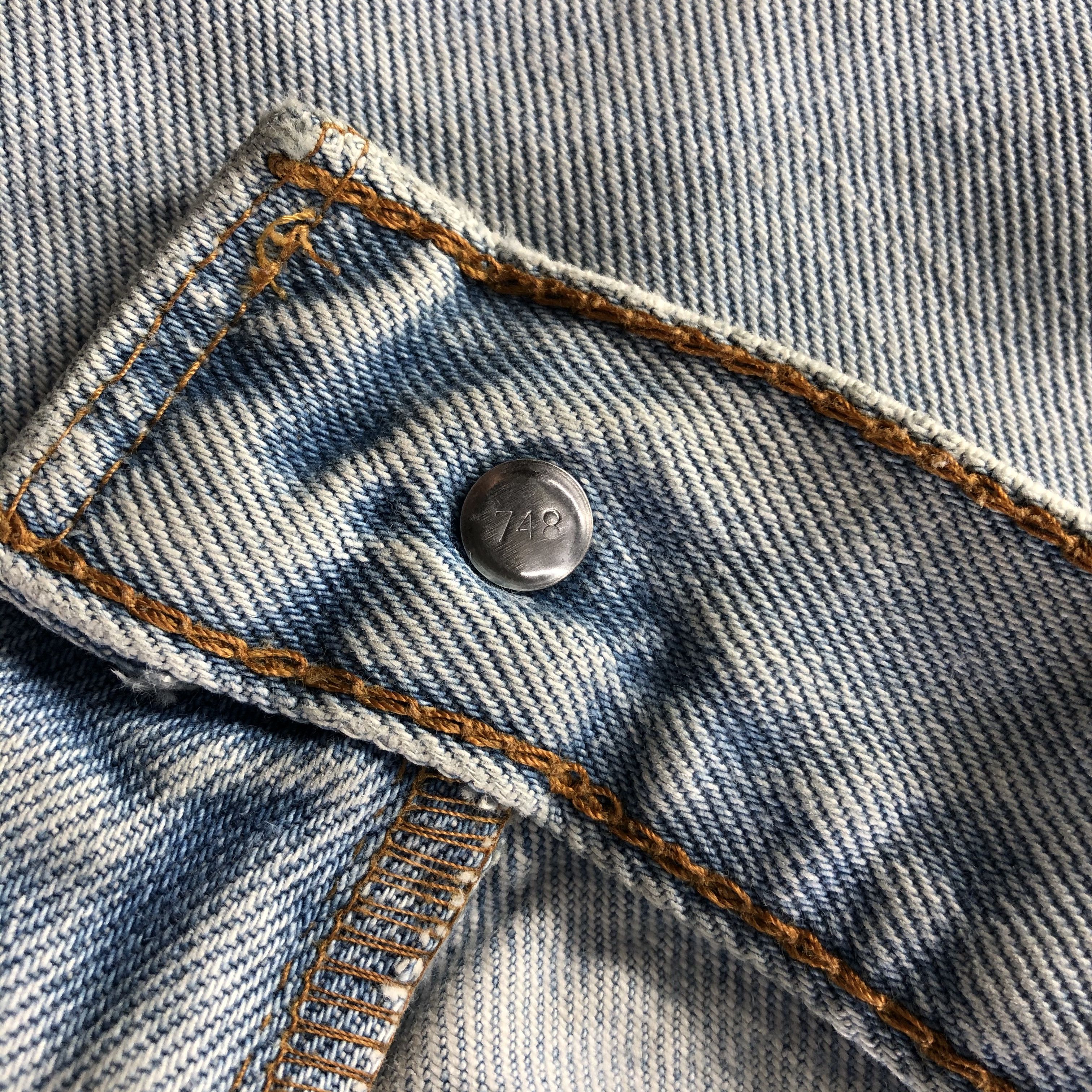 Levi's Vintage Levis 505 Jeans Ripped Denim KJ2293 Size US 28 / EU 44 - 6 Thumbnail