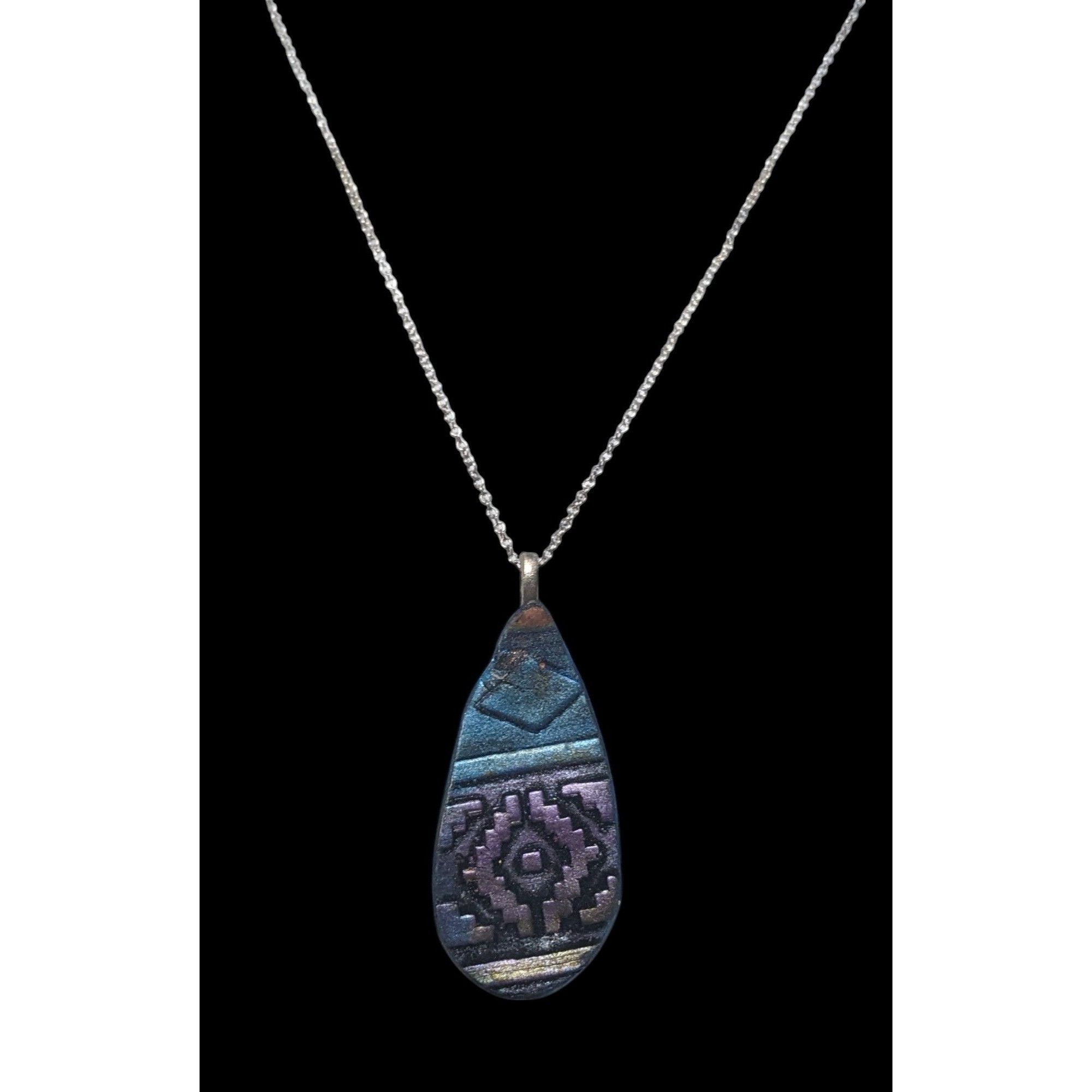 Other Handmade Southwestern Style Metallic Teardrop Necklace Size ONE SIZE - 6 Thumbnail
