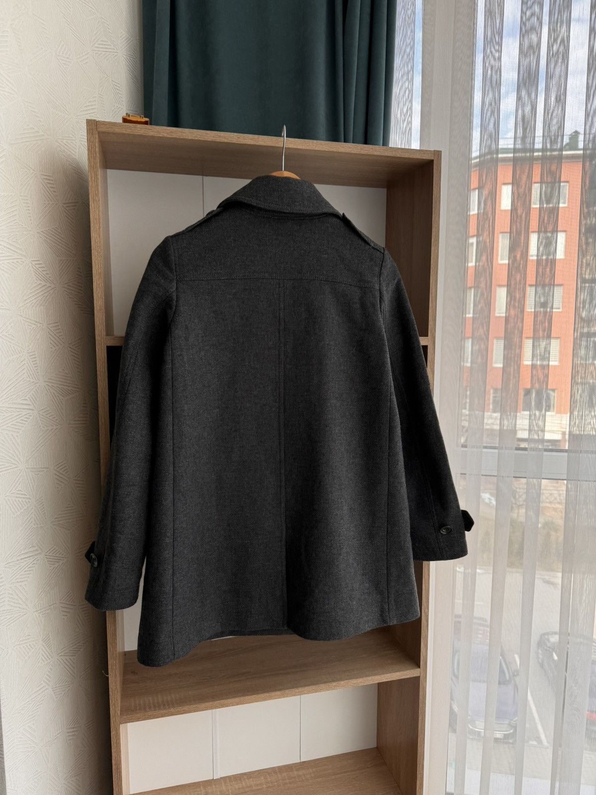 Burberry × Vintage Vintage Burberry Brit Luxury W’ Wool Grey Blend Peacoat Size S / US 4 / IT 40 - 10 Thumbnail