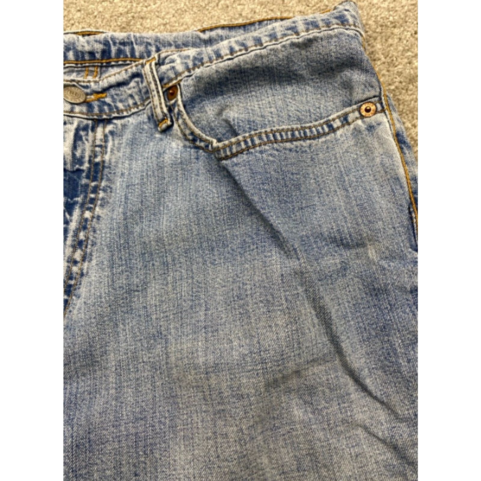 Ralph Lauren Polo Jeans by Ralph Lauren Jeans Womens 12x31 Blue Denim Cotton 5292 34x31 Blue Women Jeans 90s Style Straight Womens Size 24" / US 00 / IT 34 - 6 Thumbnail
