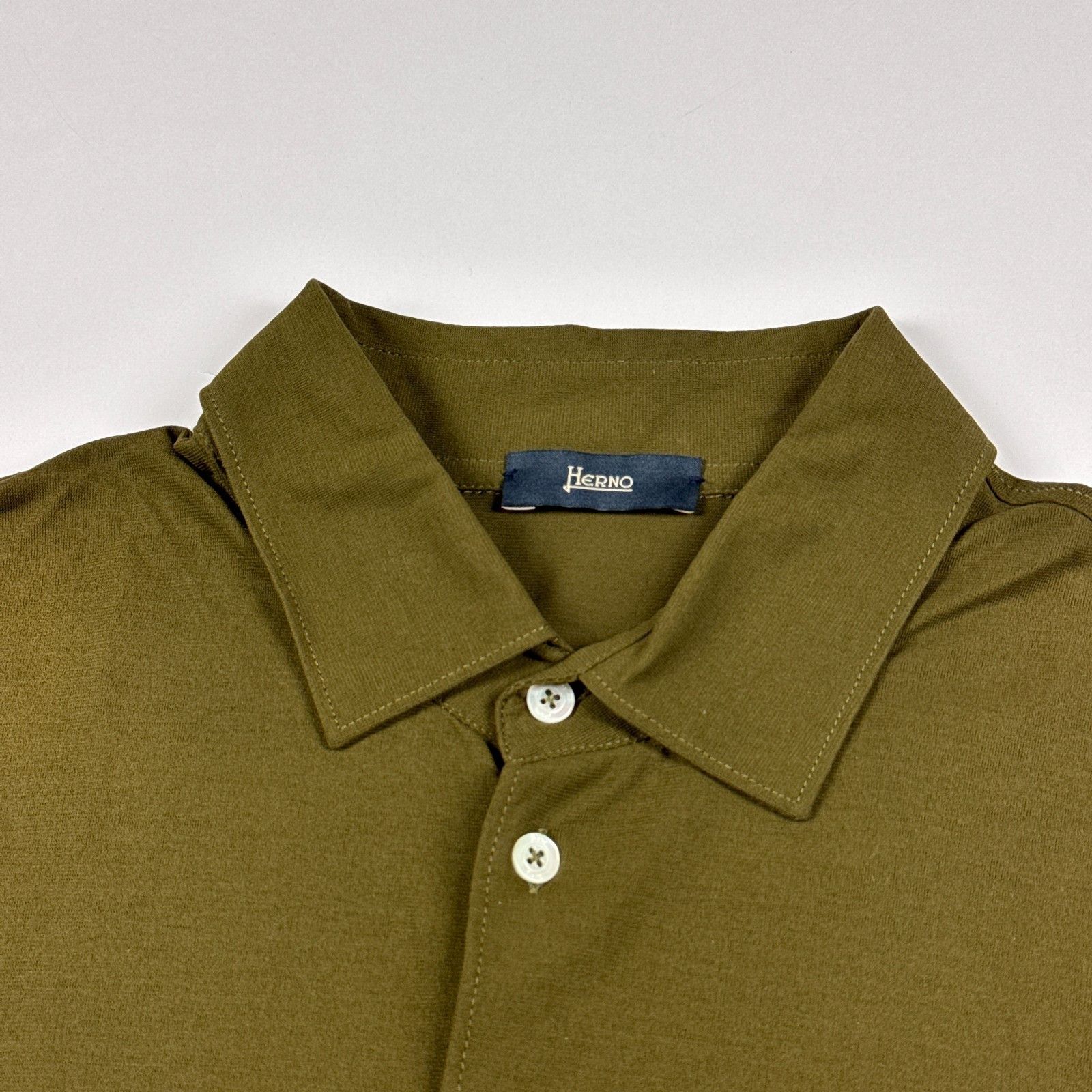 Herno Herno Olive Green Cotton Jersey Long Sleeve Shirt 54 XL Size US XL / EU 56 / 4 - 3 Thumbnail