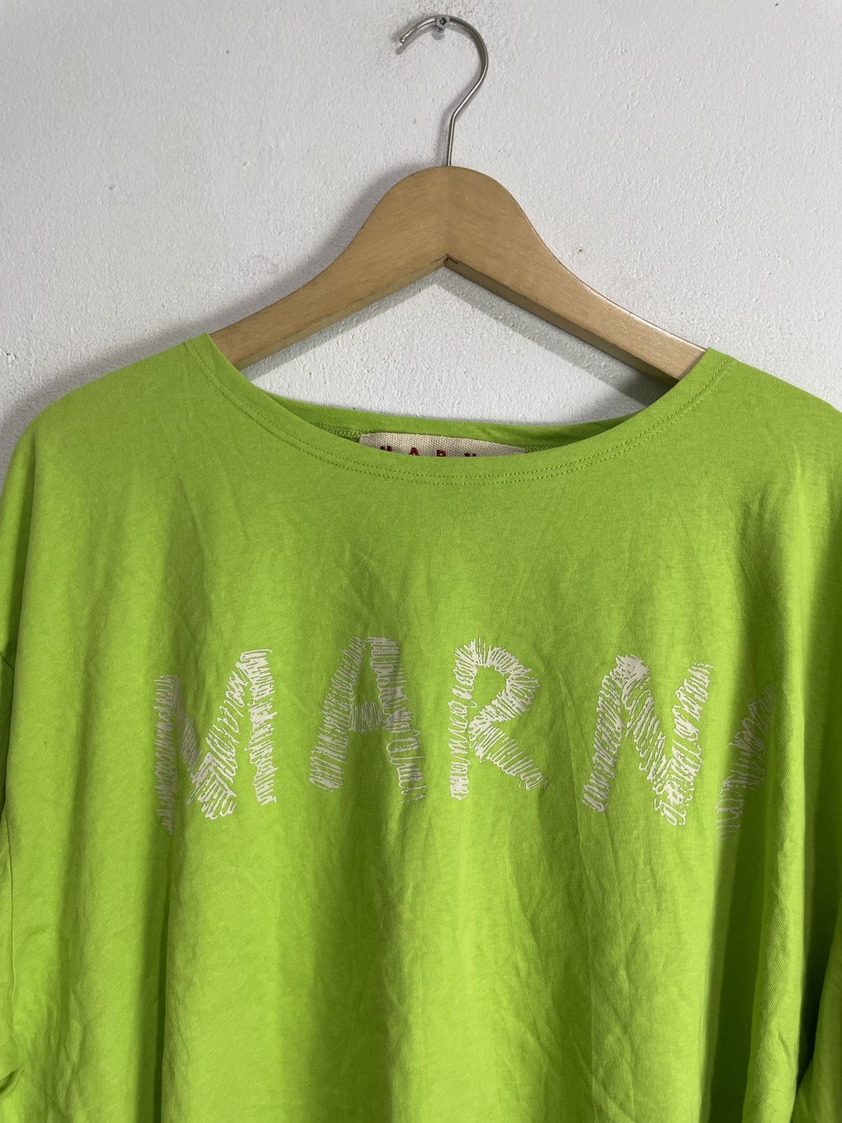 Marni Marni cropped Oversized logo green longsleeve Size L / US 10 / IT 46 - 2 Thumbnail