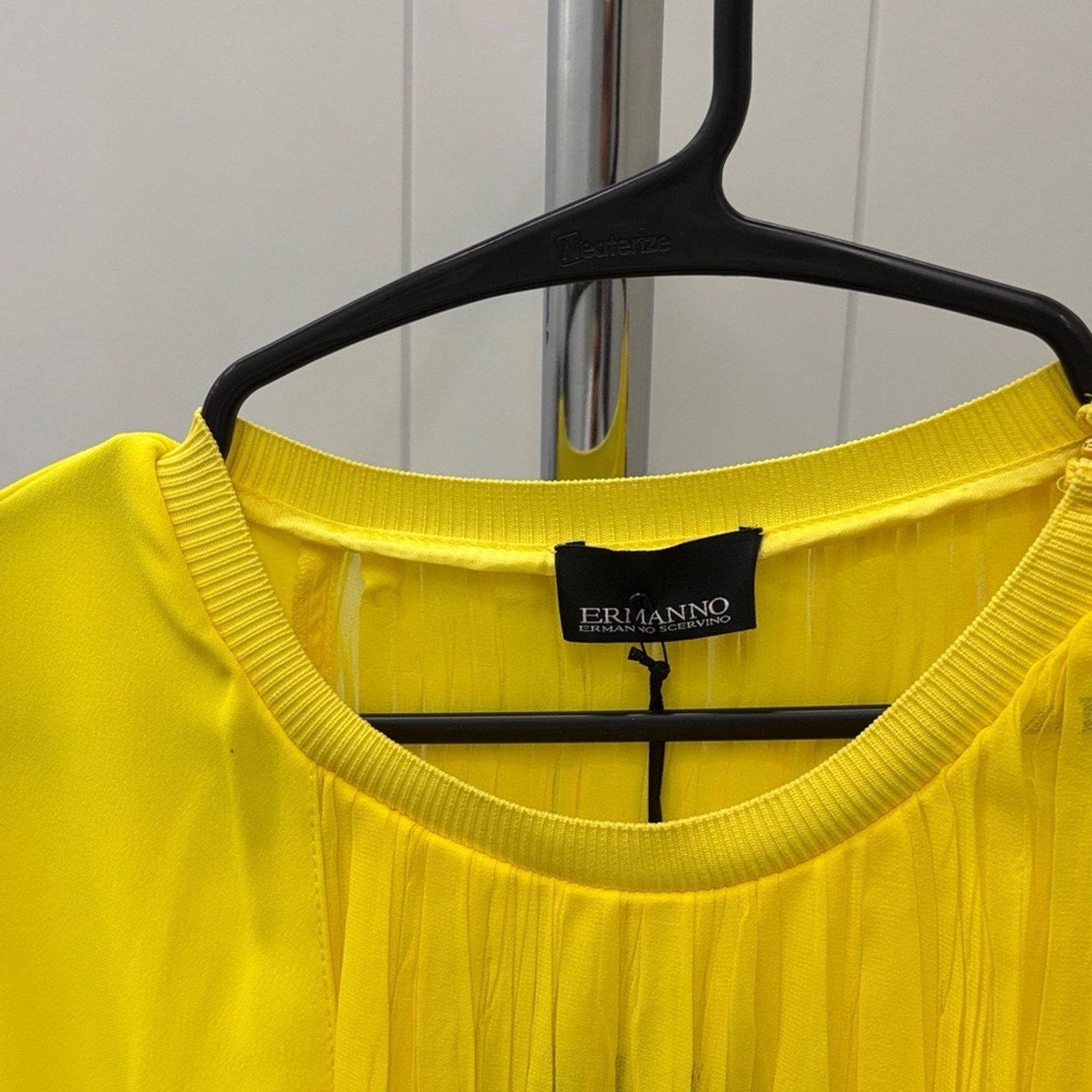 Ermanno Scervino Ermanno Scervino Yellow Short Sleeve Women's Maxi Dress S Size S / US 4 / IT 40 - 7 Thumbnail