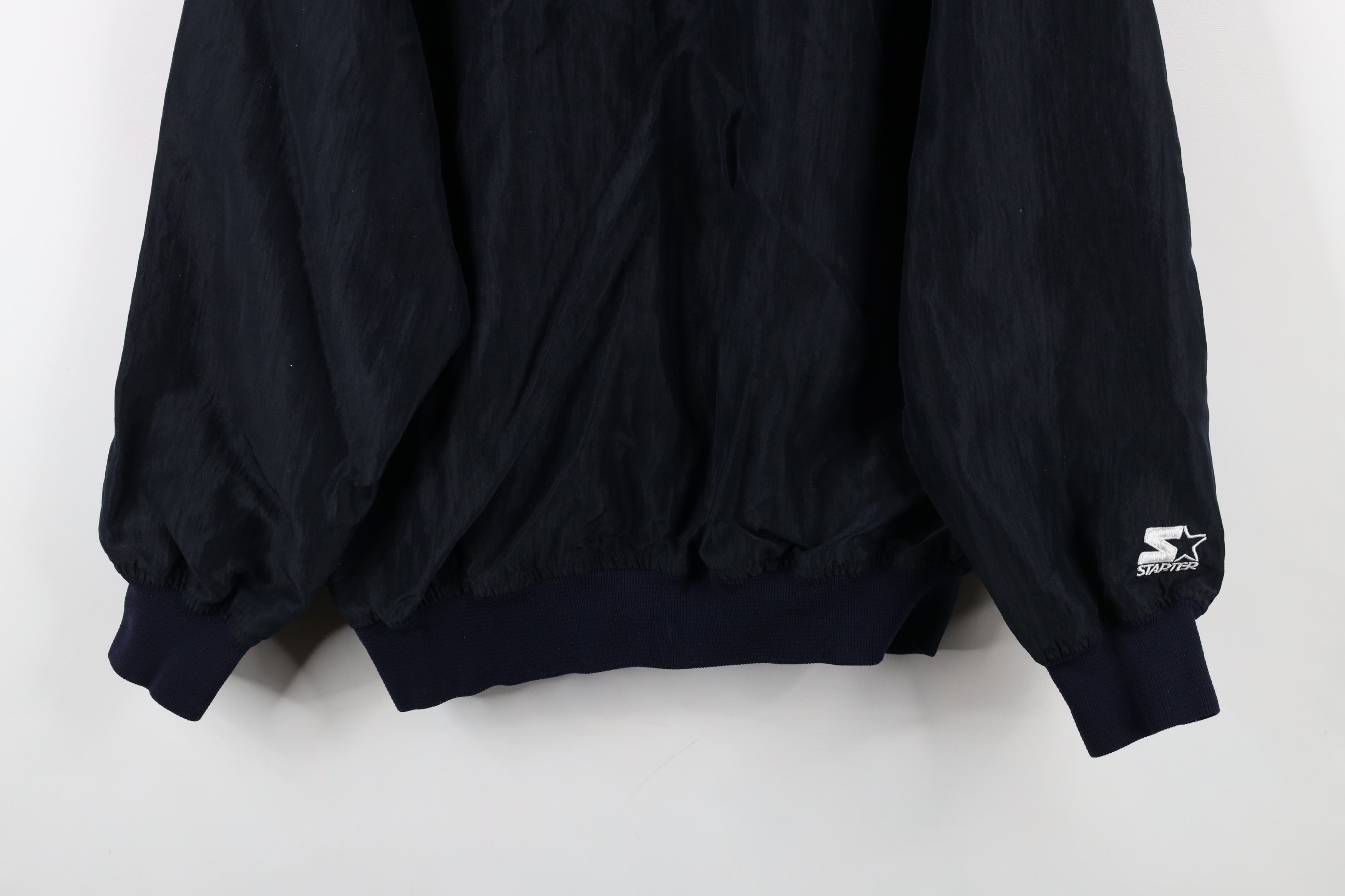 Starter × Vintage Vintage 90s Starter Blank Pullover Windbreaker Jacket Blue Size US M / EU 48-50 / 2 - 3 Thumbnail