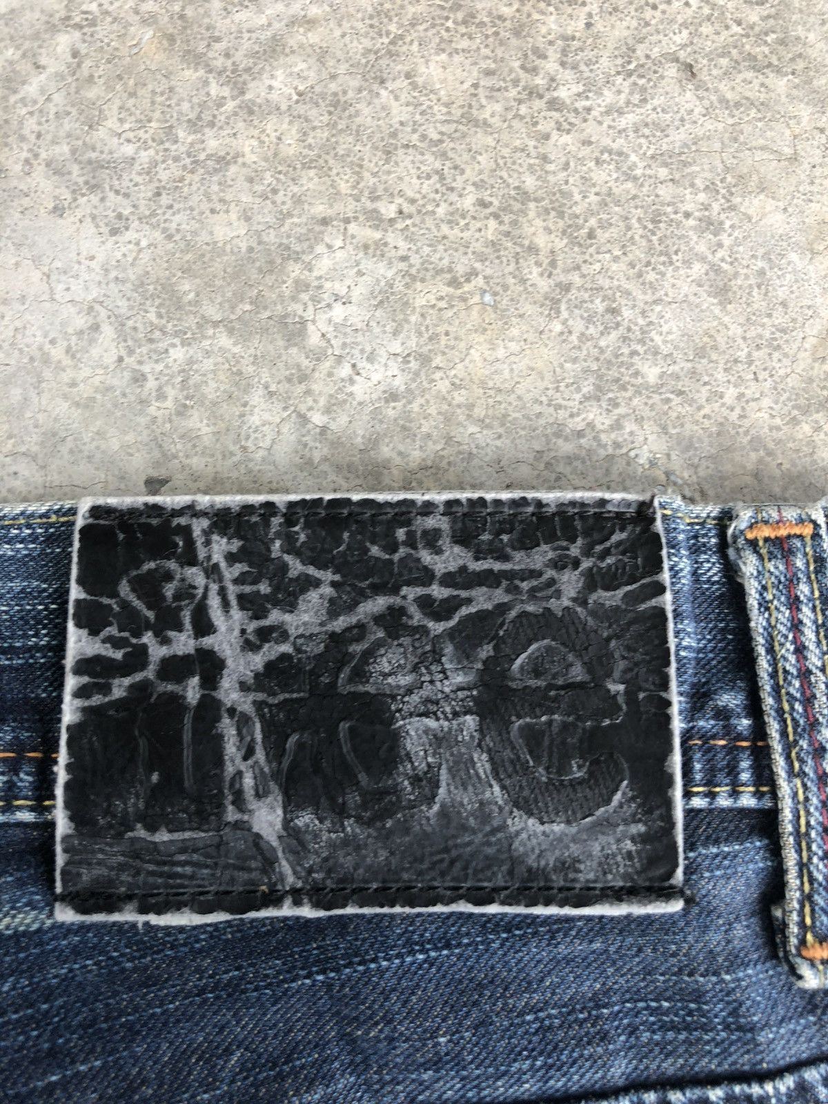 If Six Was Nine Japanese Lee Flared Jeans Distressed Denim Size US 34 / EU 50 - 21 Thumbnail