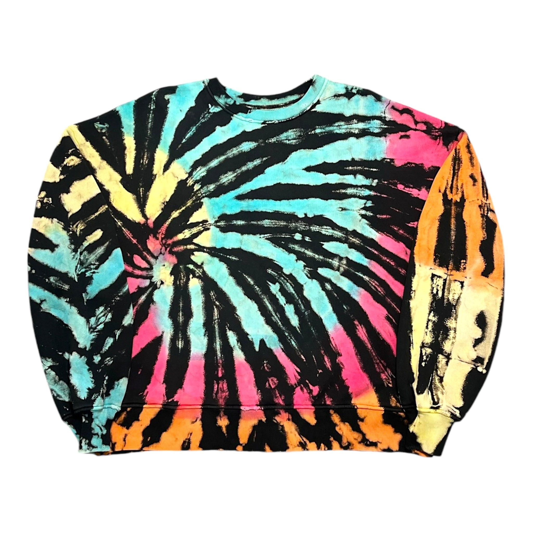 Amiri Amiri Tie Dye Crewneck Sweatshirt Teal Size US S / EU 44-46 / 1 - 1 Thumbnail