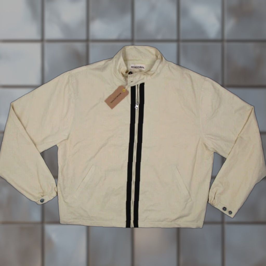 Mark McNairy Mark McNairy Co Mens Full Zip Bomber Jacket Yellow Cotton Blend XL Size US XL / EU 56 / 4 - 1 Thumbnail