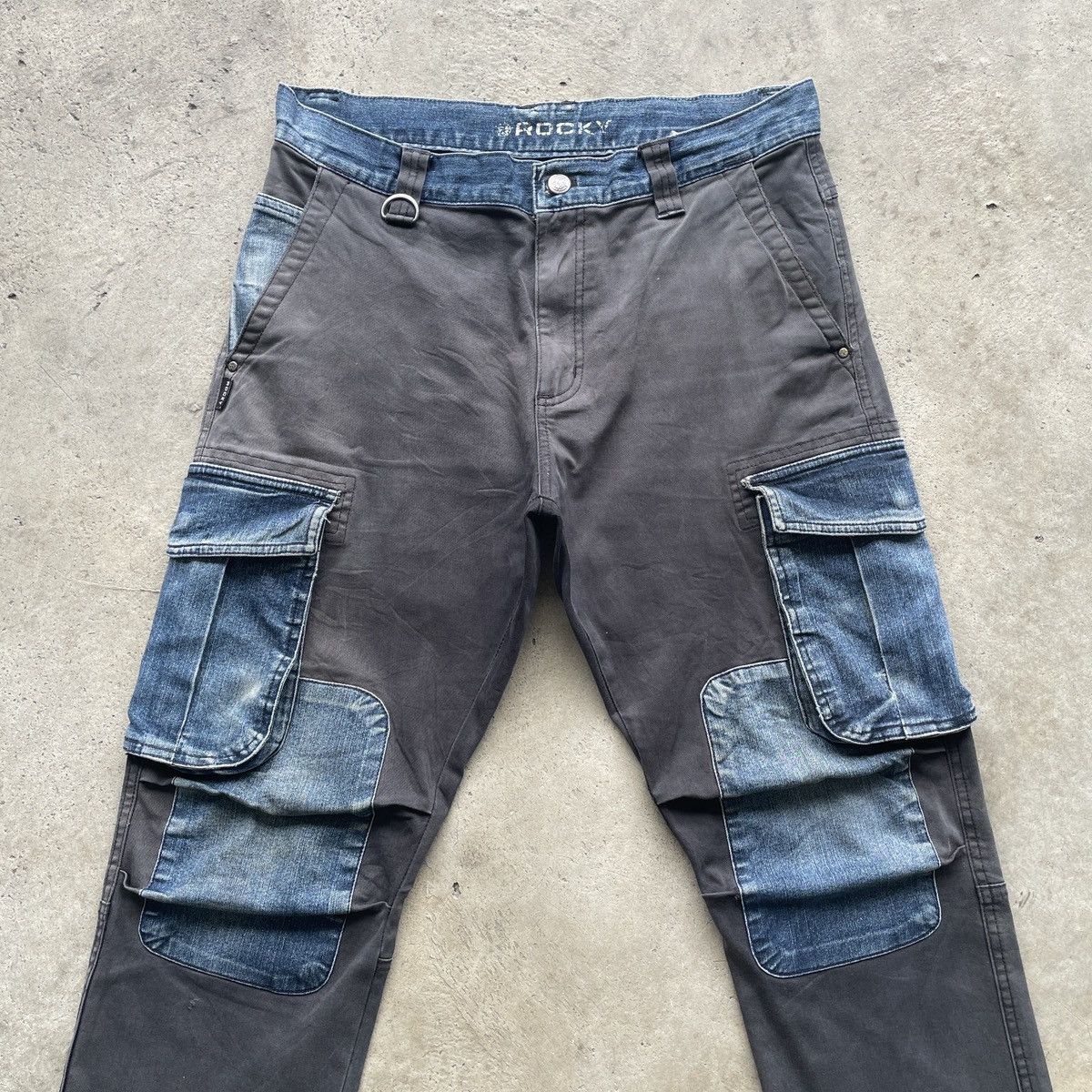 Japanese Brand Vintage Rocky Japan Double Knee Cargo Tactical Pants RARE Size US 34 / EU 50 - 5 Thumbnail