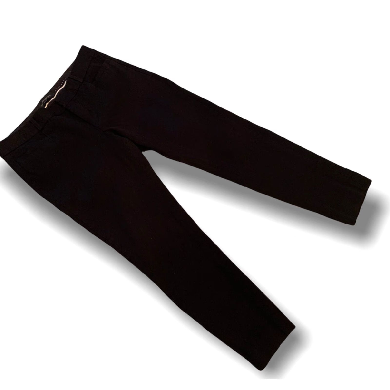 Banana Republic VINTAGE Banana Republic 6 Women's Black Cotton Blend Sloan Dress Pants Crop 24" Inseam Size 28" / US 6 / IT 42 - 3 Thumbnail