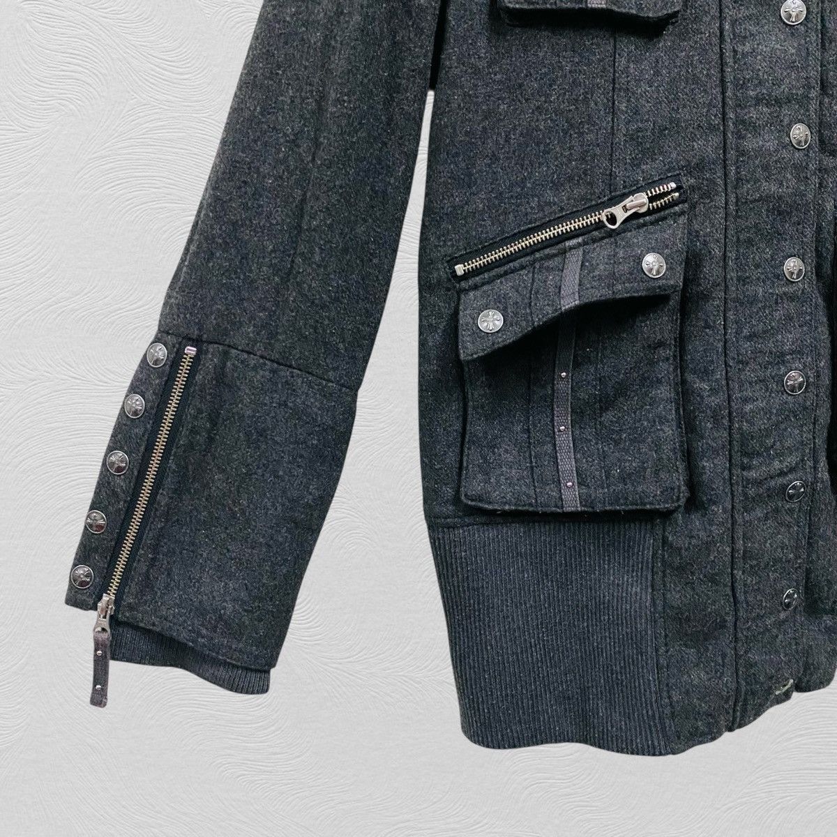Japanese Brand Ozz croce punk jacket japan hearts chrome hearts Size US M / EU 48-50 / 2 - 7 Thumbnail