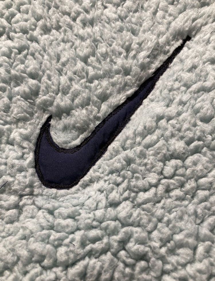 Nike × Vintage ⛩️Nike 1/3zip custom sherpa fleece vintage y2k biglogo blue Size US L / EU 52-54 / 3 - 5 Thumbnail