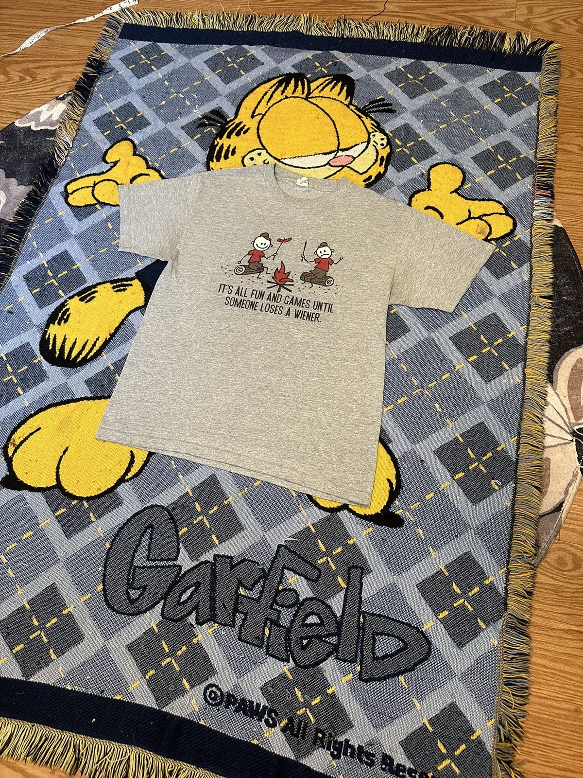 Alstyle Vintage Y2K Camping Comedy Graphic Tshirt Size US M / EU 48-50 / 2 - 2 Thumbnail