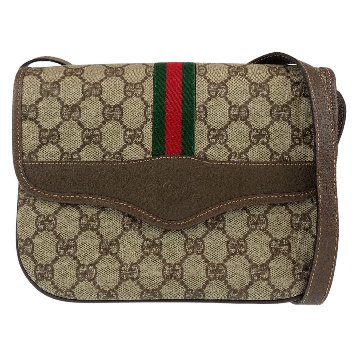 Gucci Gucci Gucci Vintage PVC Shoulder Bag Beige Brown Canvas Crossbody Bag 001.113.6862 in Very Good Condition Size ONE SIZE - 1 Thumbnail