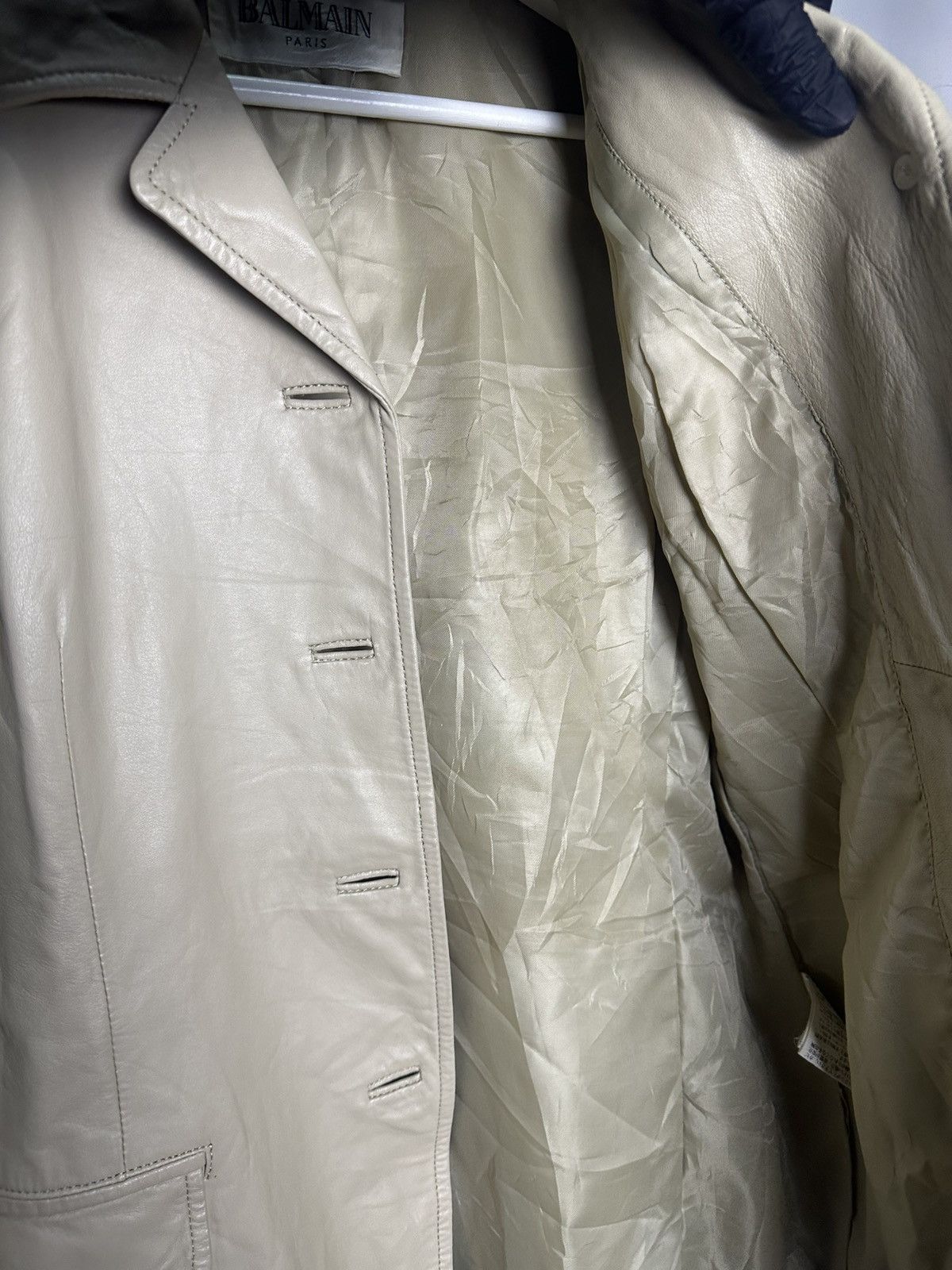 Balmain 80’s Balmain Leather Sheepskin Coat Jacket Size US M / EU 48-50 / 2 - 7 Thumbnail