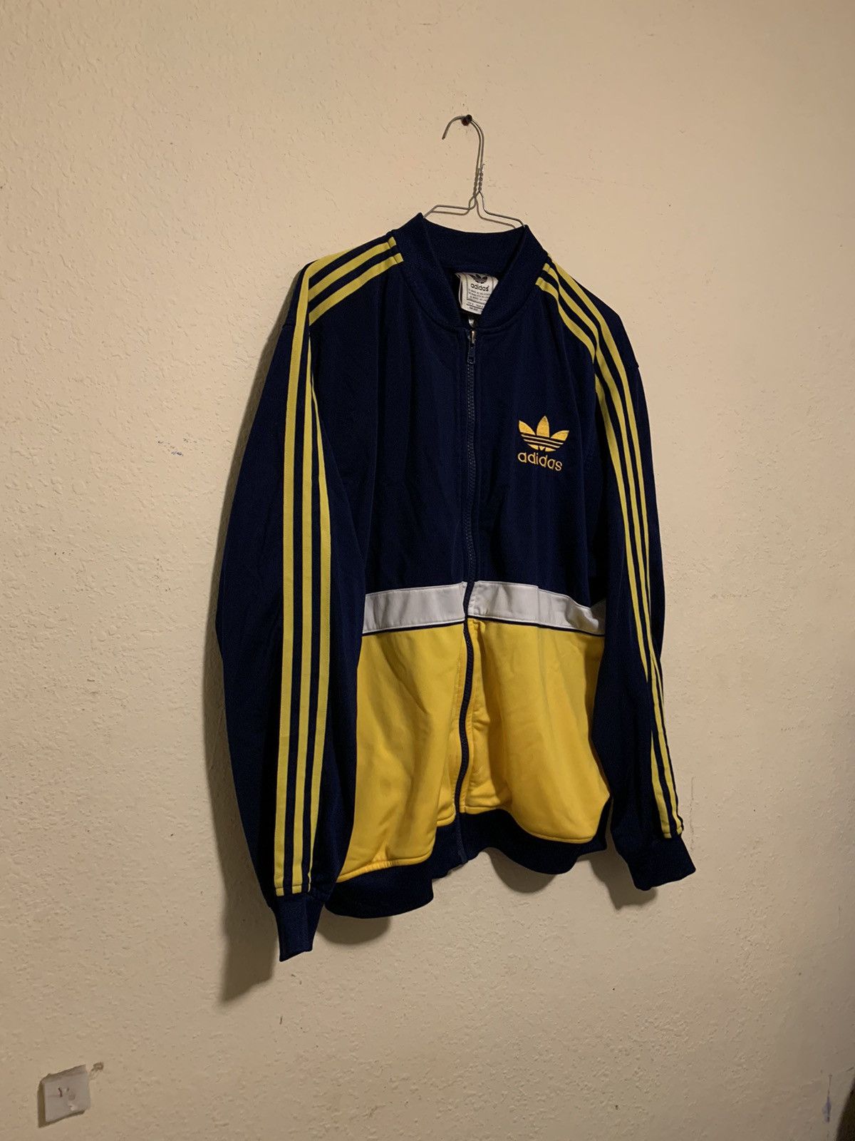 Adidas × Vintage Blue/Yellow Adidas Sweater Size US M / EU 48-50 / 2 - 1 Thumbnail