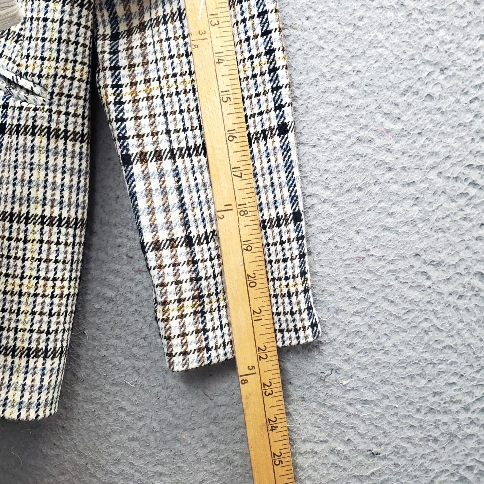 Talbots Talbots Blazer Women 2P Multi Houndstooth Plaid Wool Notch Lapel EUC Jacket Size XS / US 0-2 / IT 36-38 - 5 Thumbnail