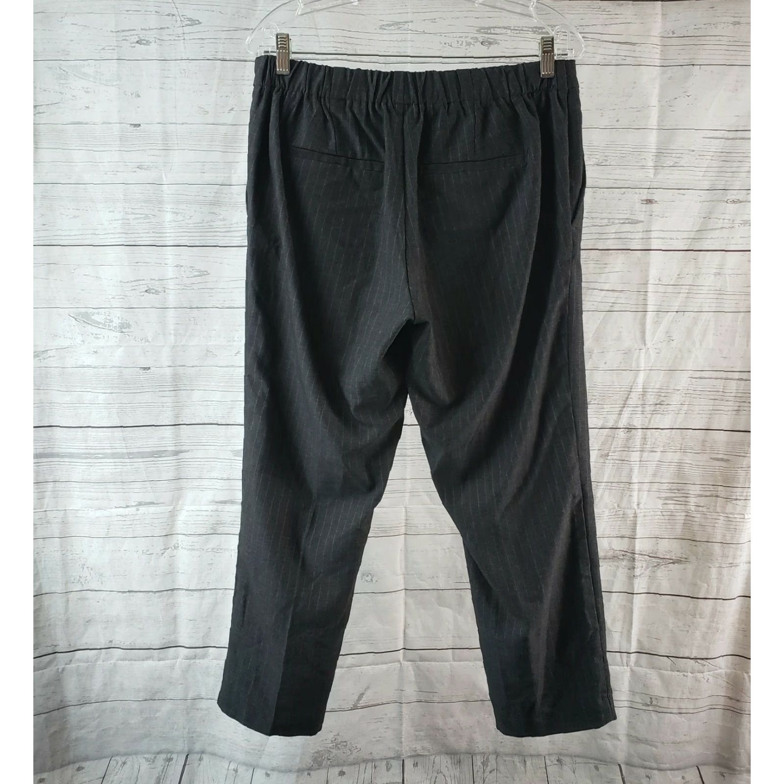 Old Navy Old Navy Womens Cropped Pants Sz 10 Gray Pinstripe Mid Rise Size 32" / US 10 / IT 46 - 3 Thumbnail