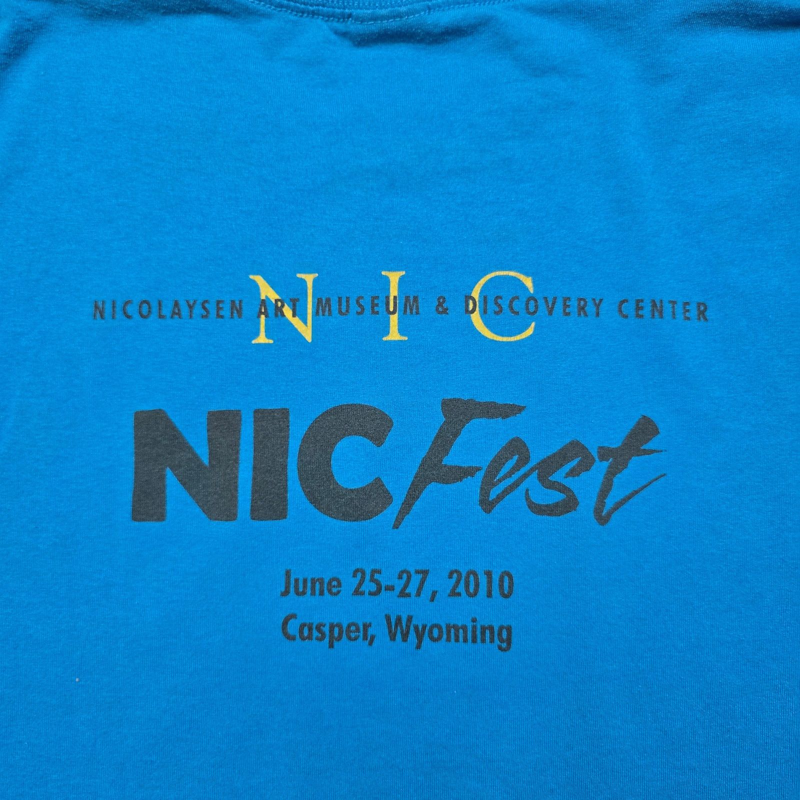 Gildan NIC Fest Nicolaysen Art Museum & Discovery Center Blue Tee Size US XL / EU 56 / 4 - 5 Thumbnail