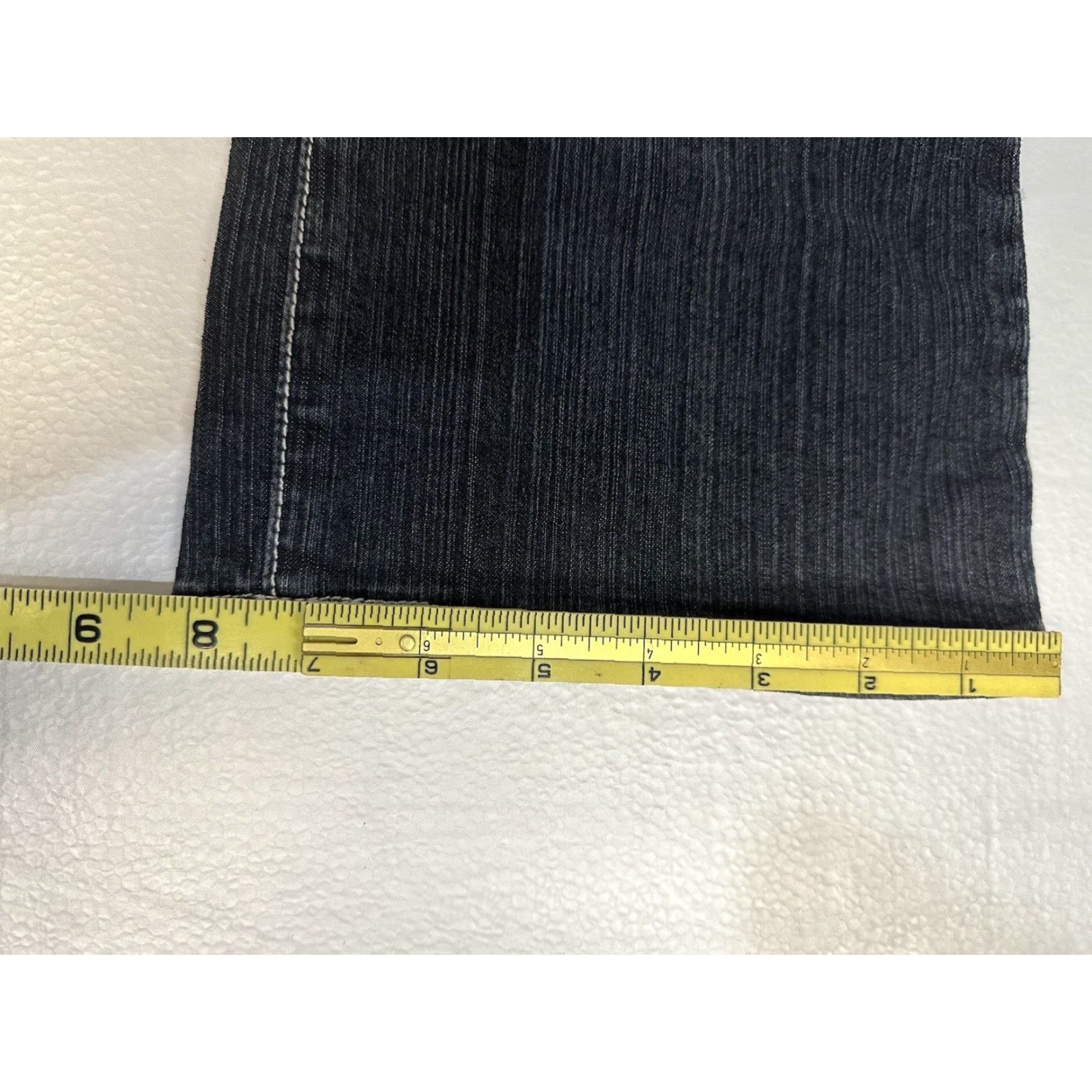Vintage Jenny Jo Womens Dark Wash Capri Jeans With Rhinestone Accents Gems / Rhinestones Capri Jeans Women M Dark Blue 90s? Size 32" / US 10 / IT 46 - 7 Thumbnail