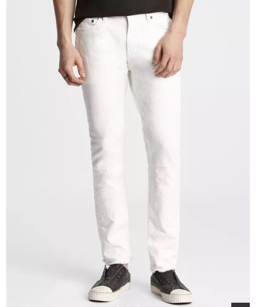 image of John Varvatos Wight White Jeans. 31 in Black, Men's