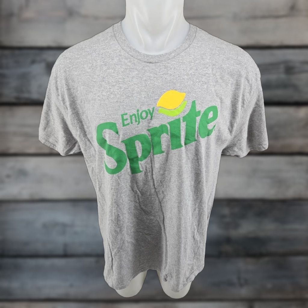 Vintage Coca-Cola Sprite Logo Men's Graphic T-shirt XL Gray Size US XL / EU 56 / 4 - 1 Thumbnail