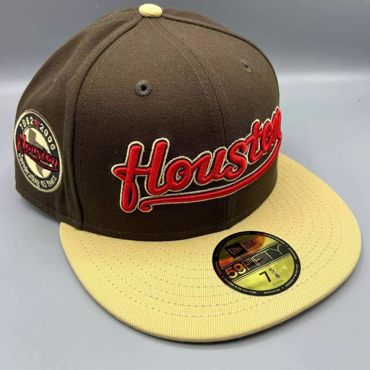 New Era Houston Astros Hat Men 7 5/8 59Fifty New Era MLB Fitted Cap Size ONE SIZE - 1 Thumbnail