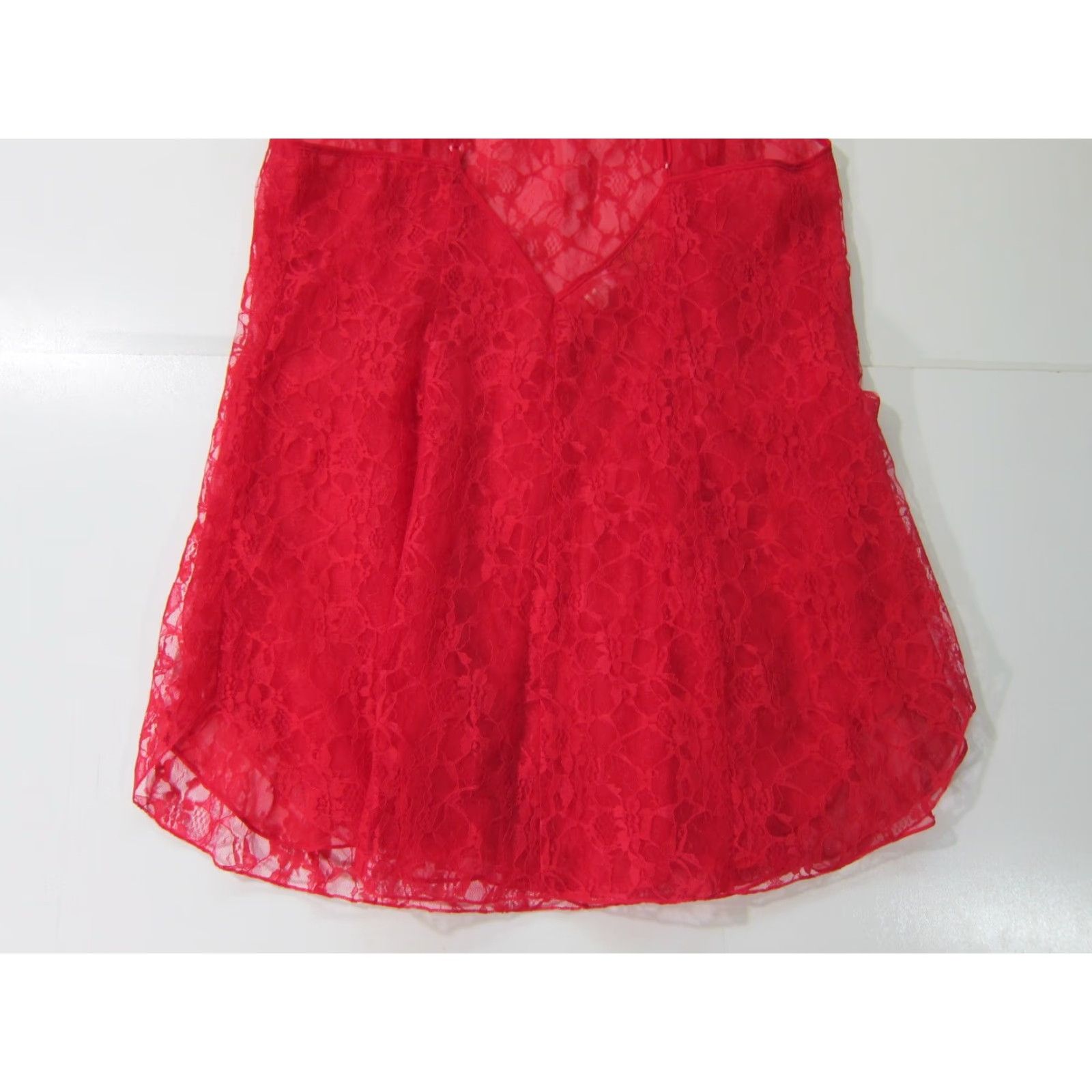 Victoria's Secret VINTAGE Victoria's Secret Red Lace Nightgown Cami Large Lingerie Spaghetti Strap Women Size ONE SIZE - 7 Thumbnail