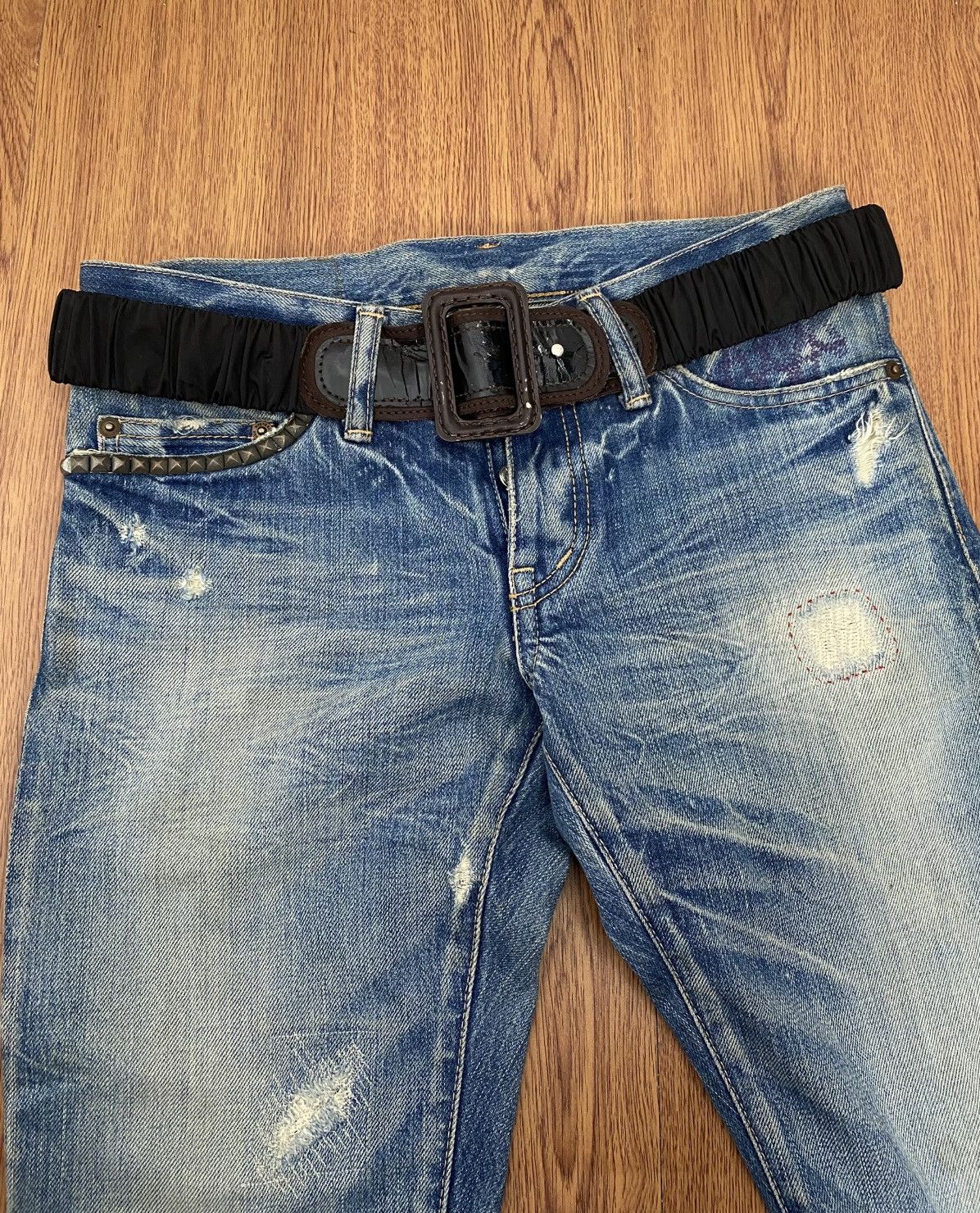 If Six Was Nine × Japanese Brand × Le Grande Bleu (L.G.B.) Stretch leather belt Size ONE SIZE - 2 Thumbnail