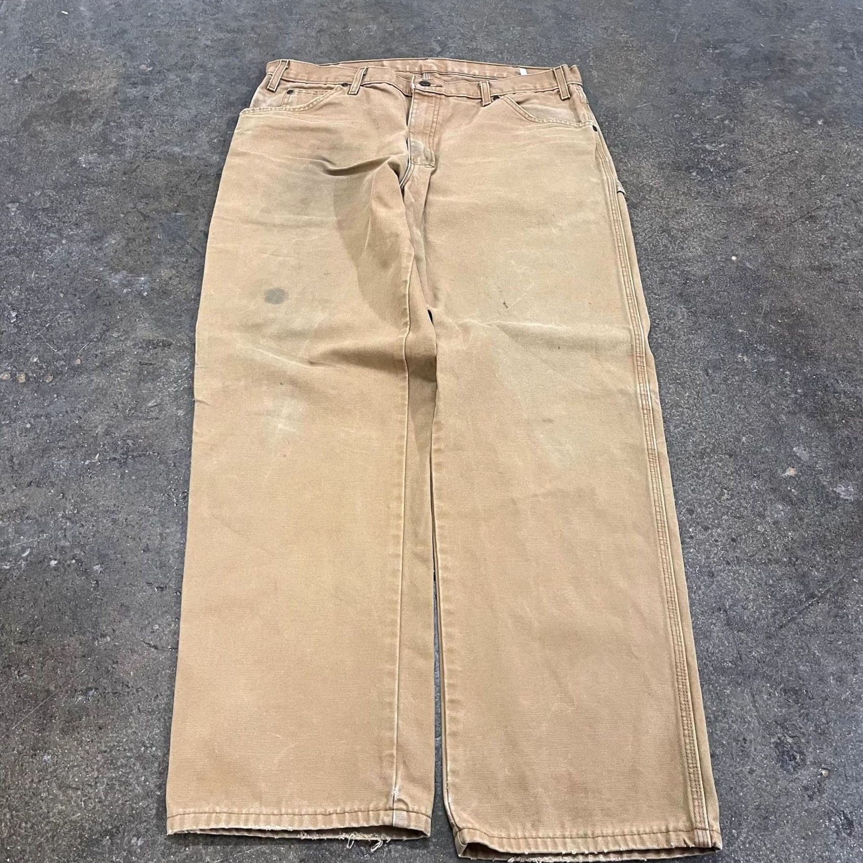Dickies Y2K Dickies Carpenter Pants 36x30 Brown Canvas Relaxed Fit Workwear Utility Mens Pants Size US 36 / EU 52 - 5 Thumbnail
