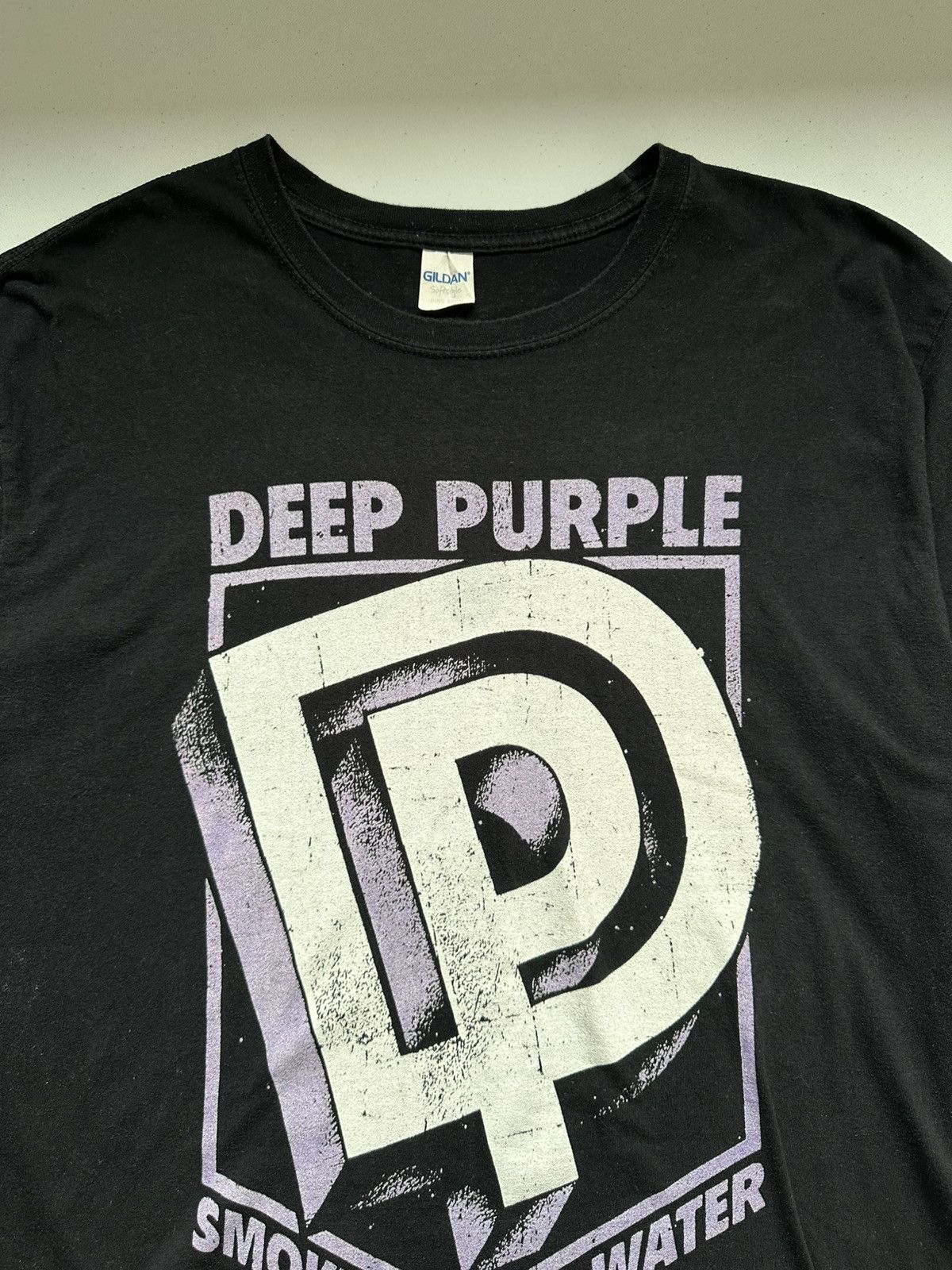 Band Tees × Vintage Deep Purple Smoke On The Water Box Logo Tee Oversized Size US L / EU 52-54 / 3 - 8 Thumbnail