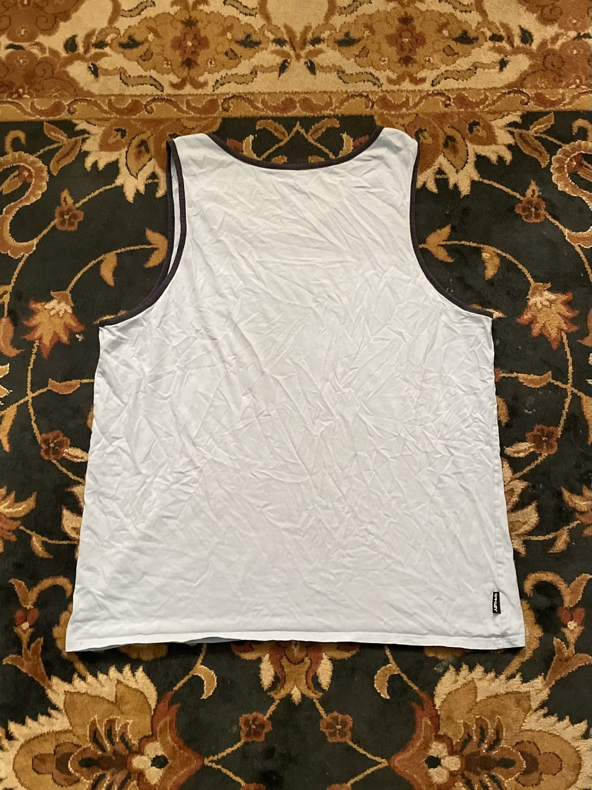 Oakley VTG Y2K Oakley Orange Graphic Light Blue Sleeveless Tank Top Size US XL / EU 56 / 4 - 3 Thumbnail
