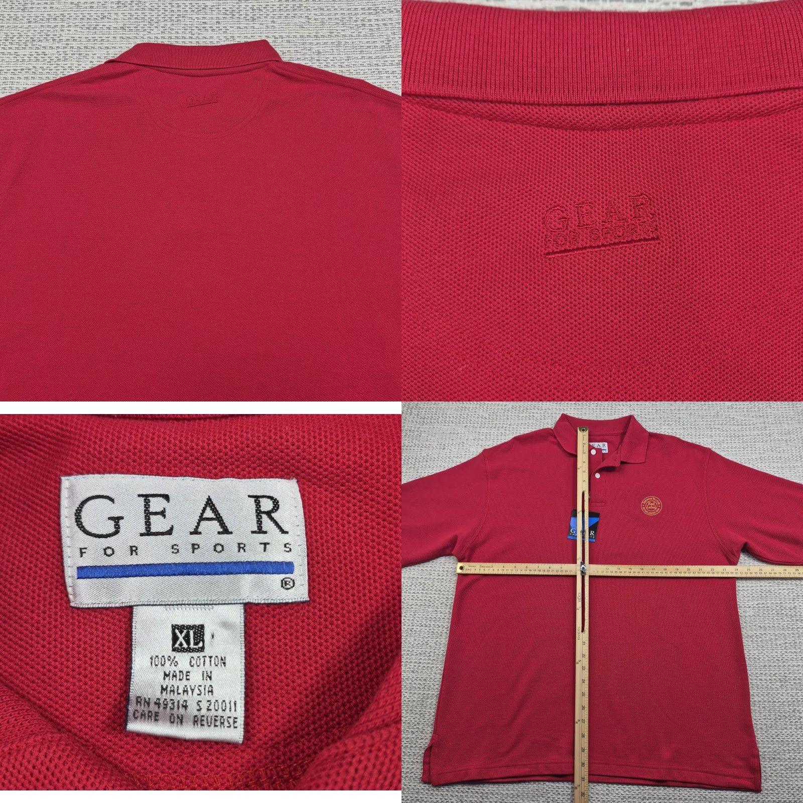 Vintage Gear For Sports Polo Shirt Mens XL Red Johnnie Walker Red Label Pique Knit Shirt Size US XL / EU 56 / 4 - 8 Thumbnail