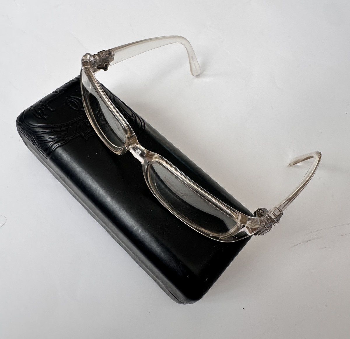 Versace Versace 554-H Rimless Clear Sunglasses (Vintage Y2K Medusa) Size ONE SIZE - 11 Thumbnail