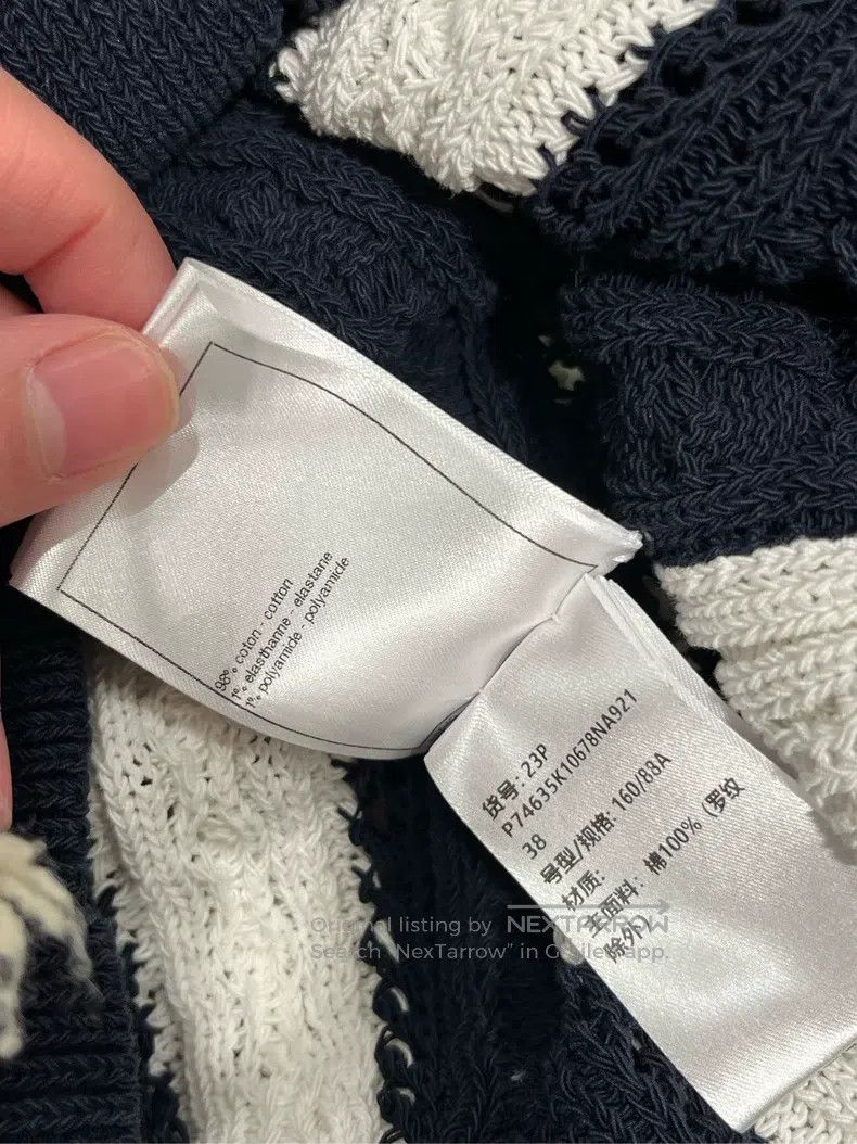 Chanel Chanel 23-year-old dark blue stitching white striped knitt Size XS / US 0-2 / IT 36-38 - 6 Thumbnail