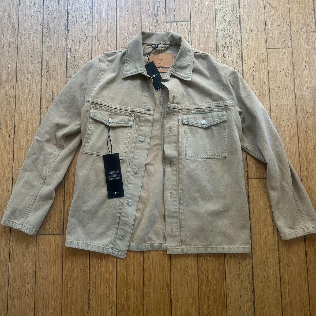 7 For All Mankind 7 For All Mankind Men's Cream and Blue Jacket Size US M / EU 48-50 / 2 - 1 Thumbnail