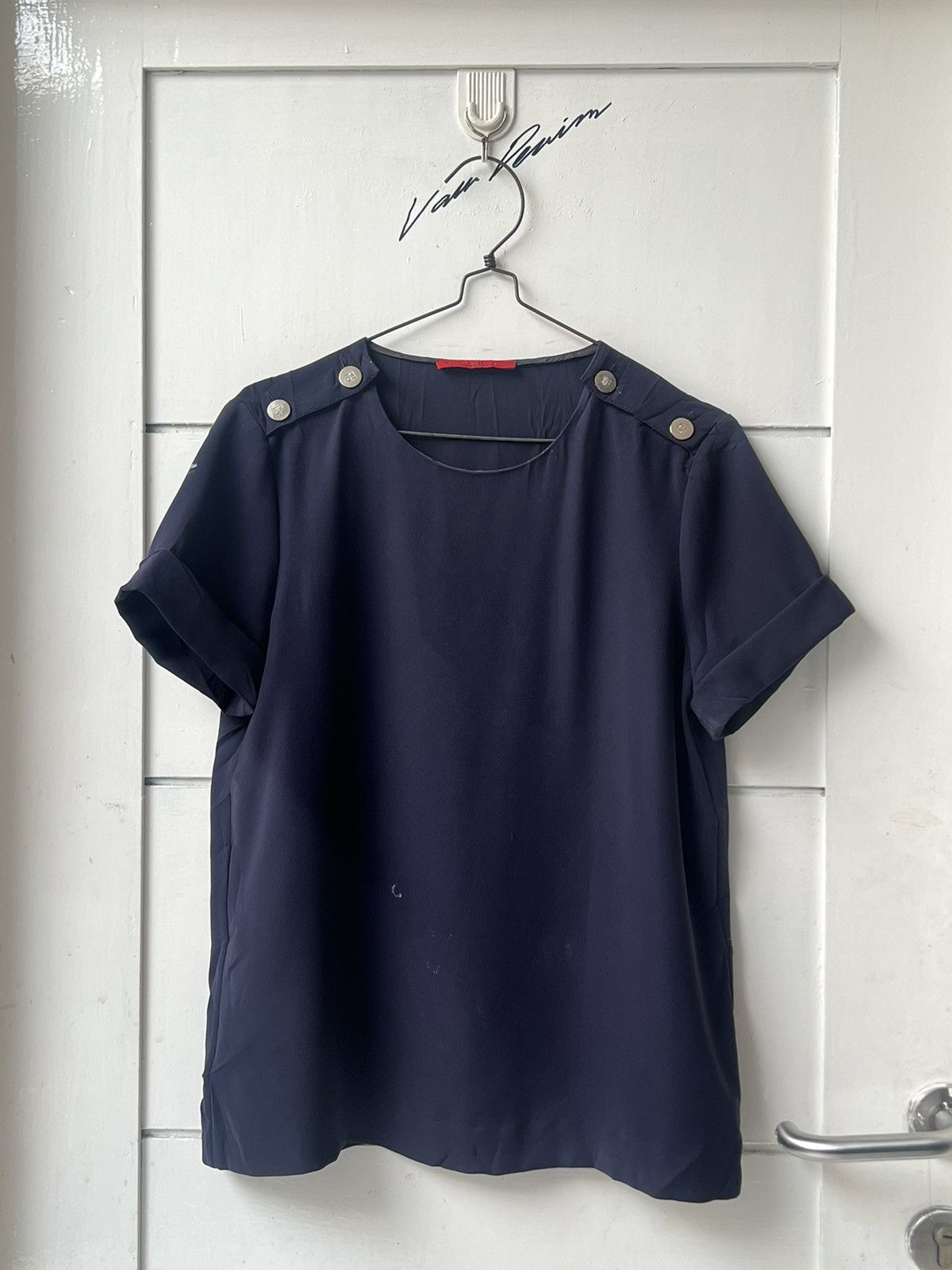 Carolina Herrera CH CAROLINA HERRERA Navy T-shirt Size US S / EU 44-46 / 1 - 1 Thumbnail