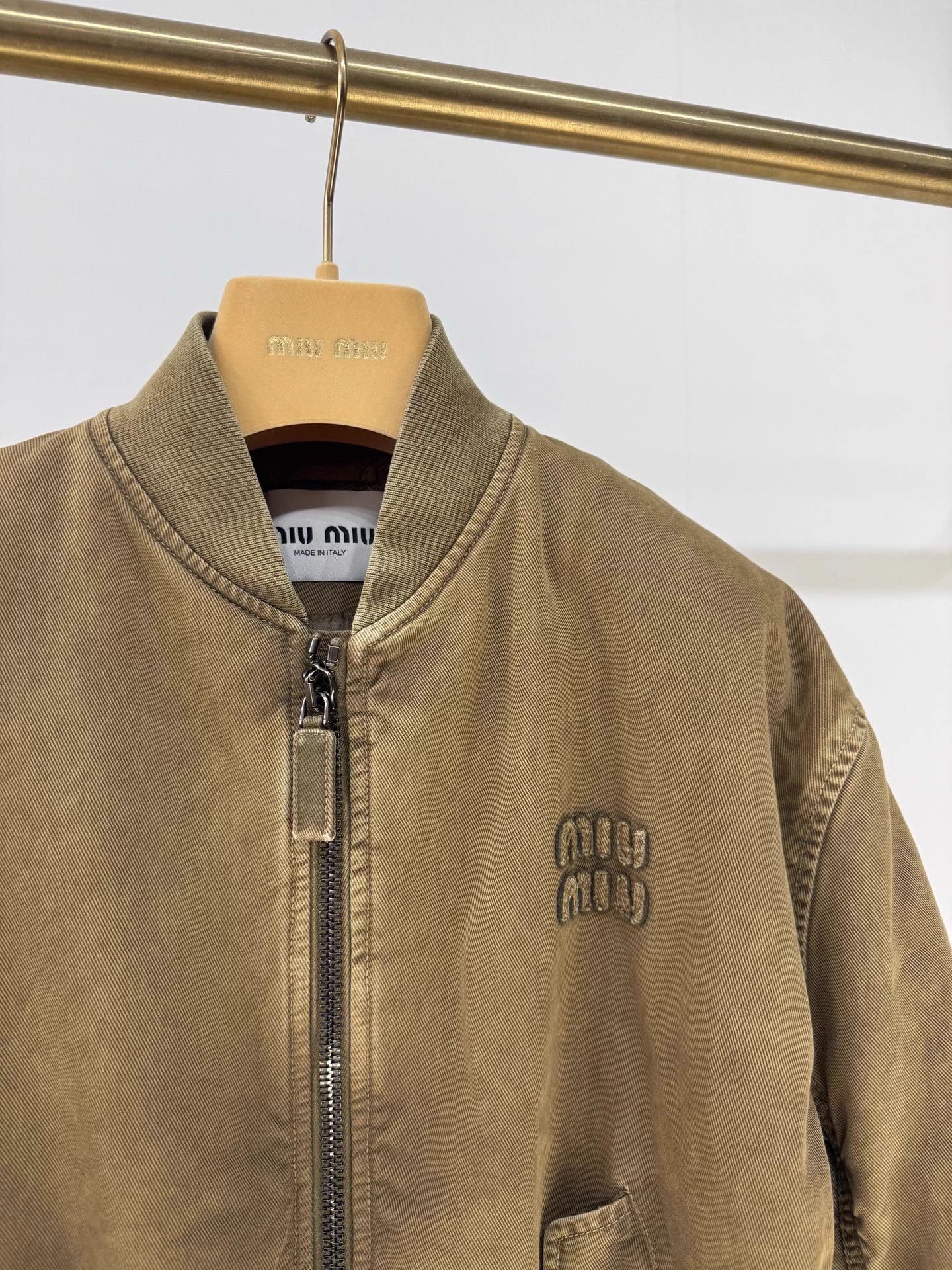 Miu Miu MIUMIU Women's 25SS Distressed Cotton Jacket 38 Size S / US 4 / IT 40 - 2 Thumbnail