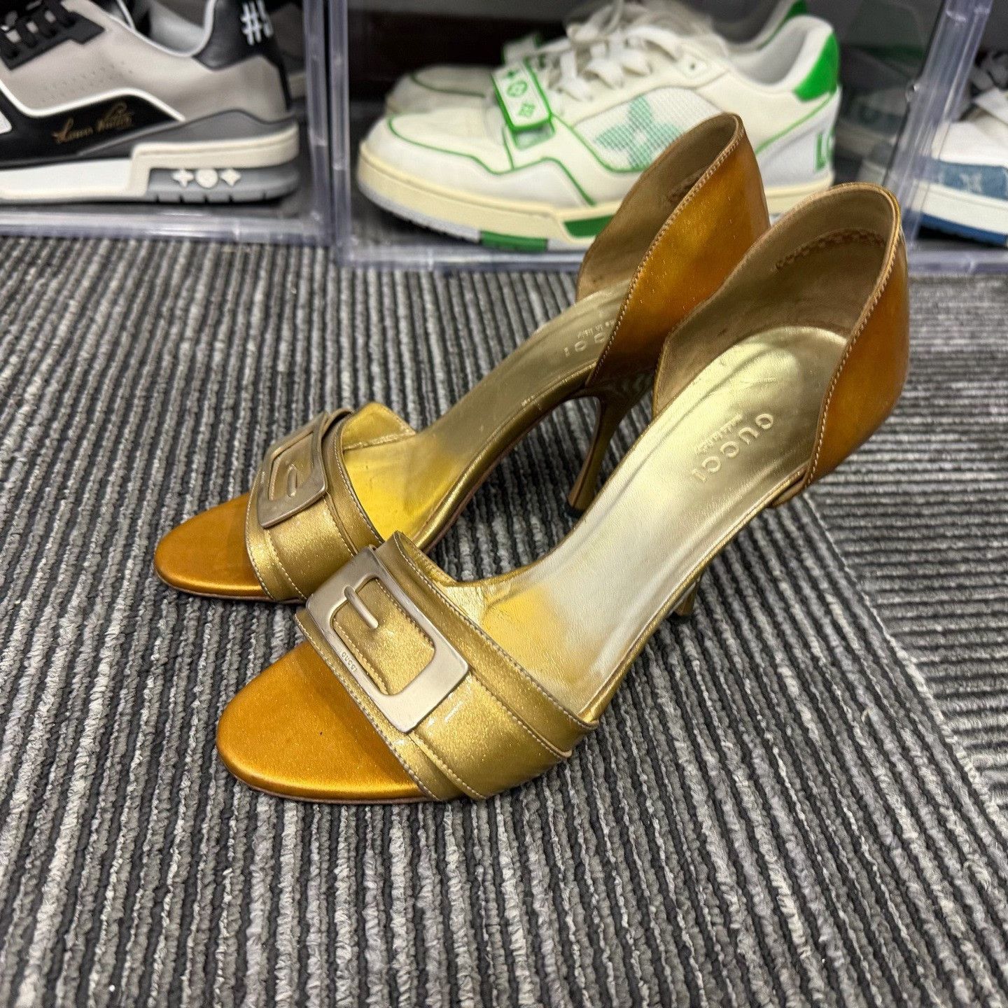 Gucci Gucci Gold Sandals us_6 Women Size US 6 / IT 36 - 1 Thumbnail