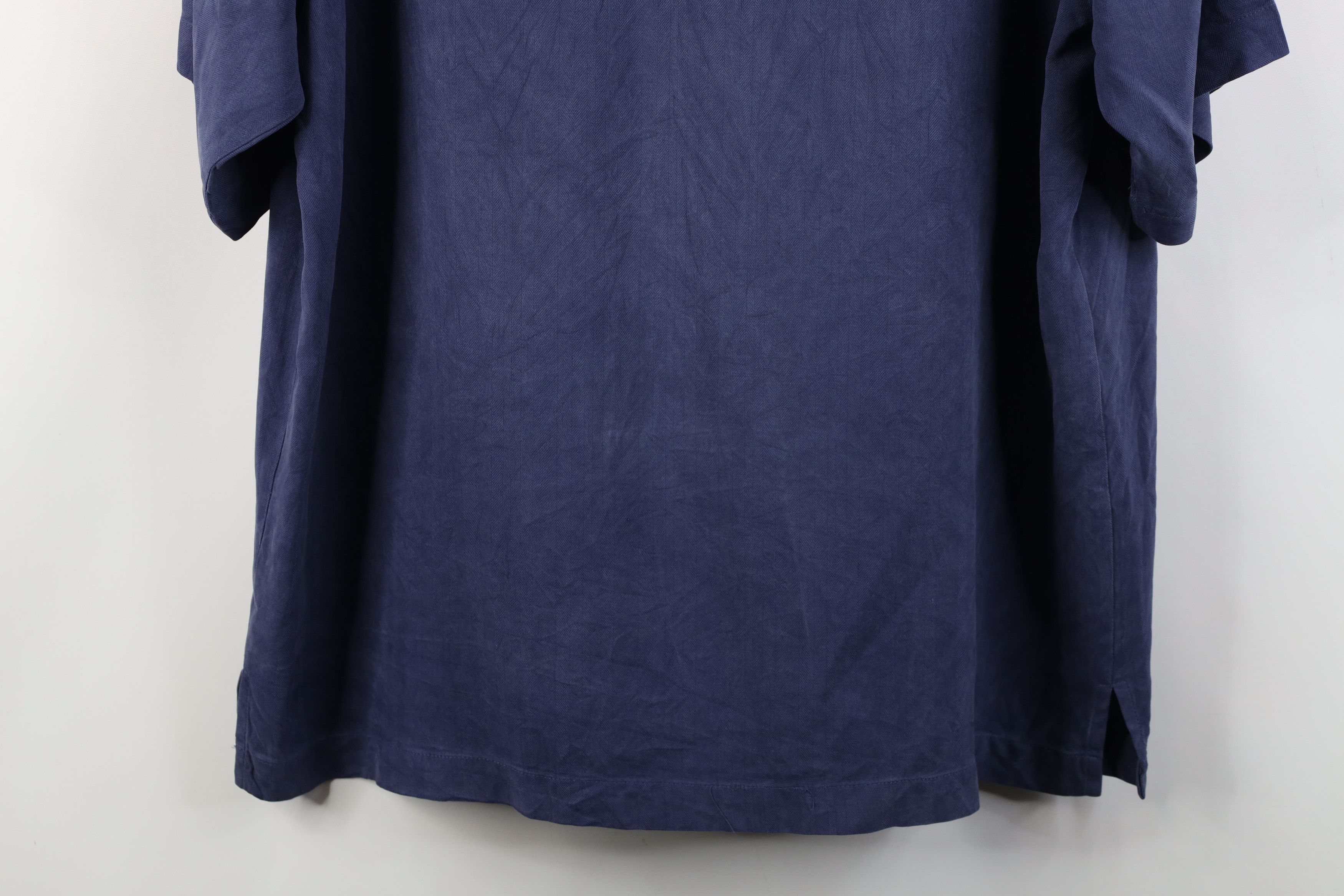 Vintage Vintage 90s Streetwear Herringbone Looped Button Shirt Size US L / EU 52-54 / 3 - 14 Thumbnail