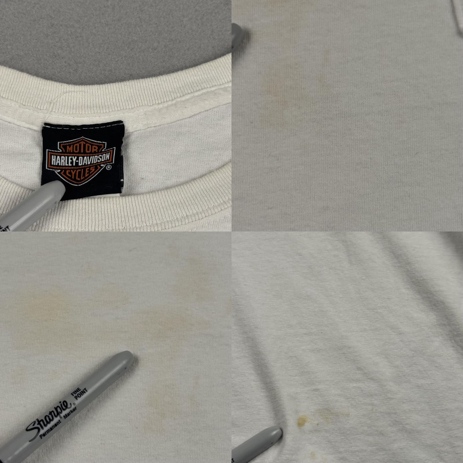 Harley Davidson Harley-Davidson Shirt Mens XL White Pocket Tee Crew Neck Graphic Print El Paso Barnett Size US XL / EU 56 / 4 - 8 Thumbnail