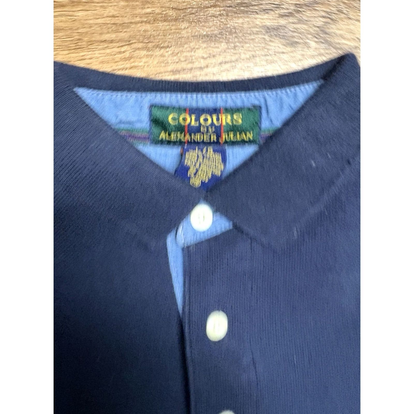 Alexander Julian VINTAGE Alexander Julian Colours Polo Shirt Men's Large Blue Embroidered 90s Size US L / EU 52-54 / 3 - 6 Thumbnail