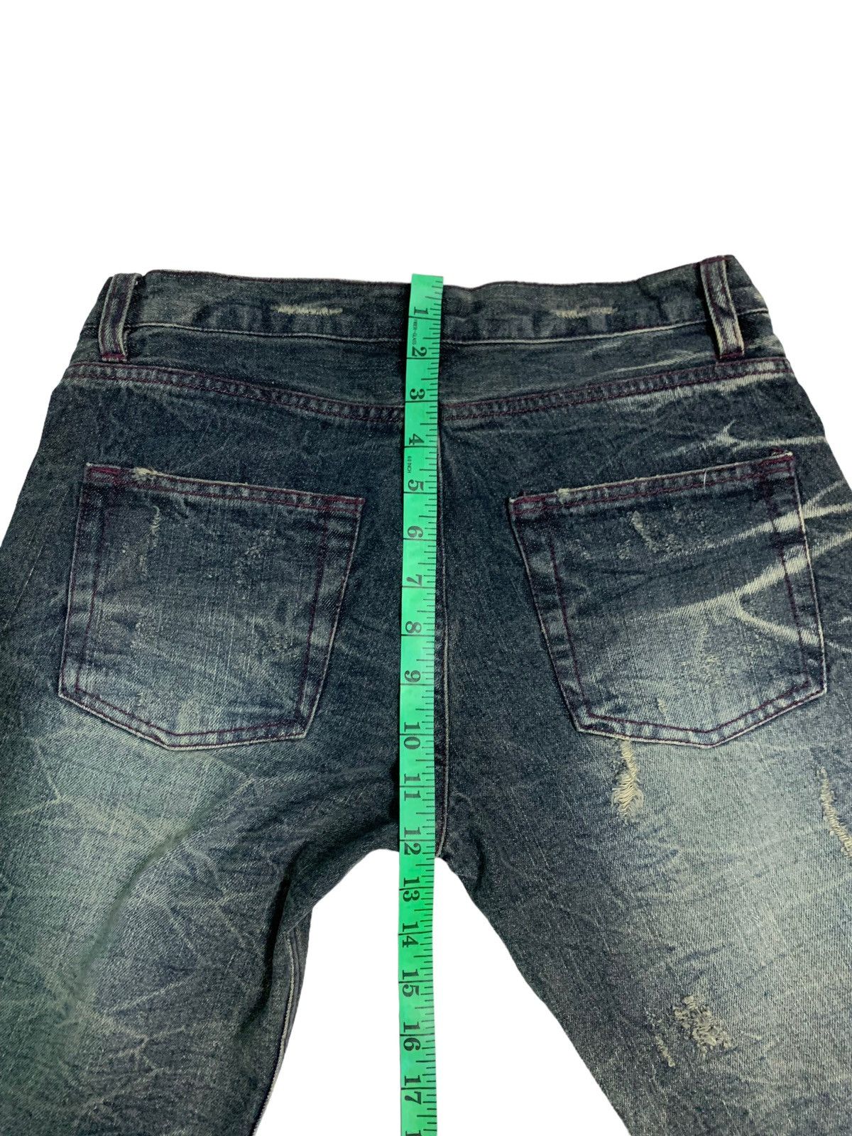 Japanese Brand 🔥Rare Japanese Brand Lowbox Distressed Asid Wash Design Size US 30 / EU 46 - 18 Thumbnail