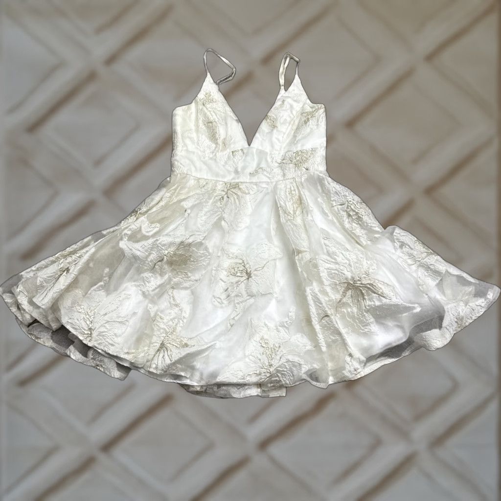 Lulus Lulu's Gold Patterned Sequin Mini Dress | Grailed