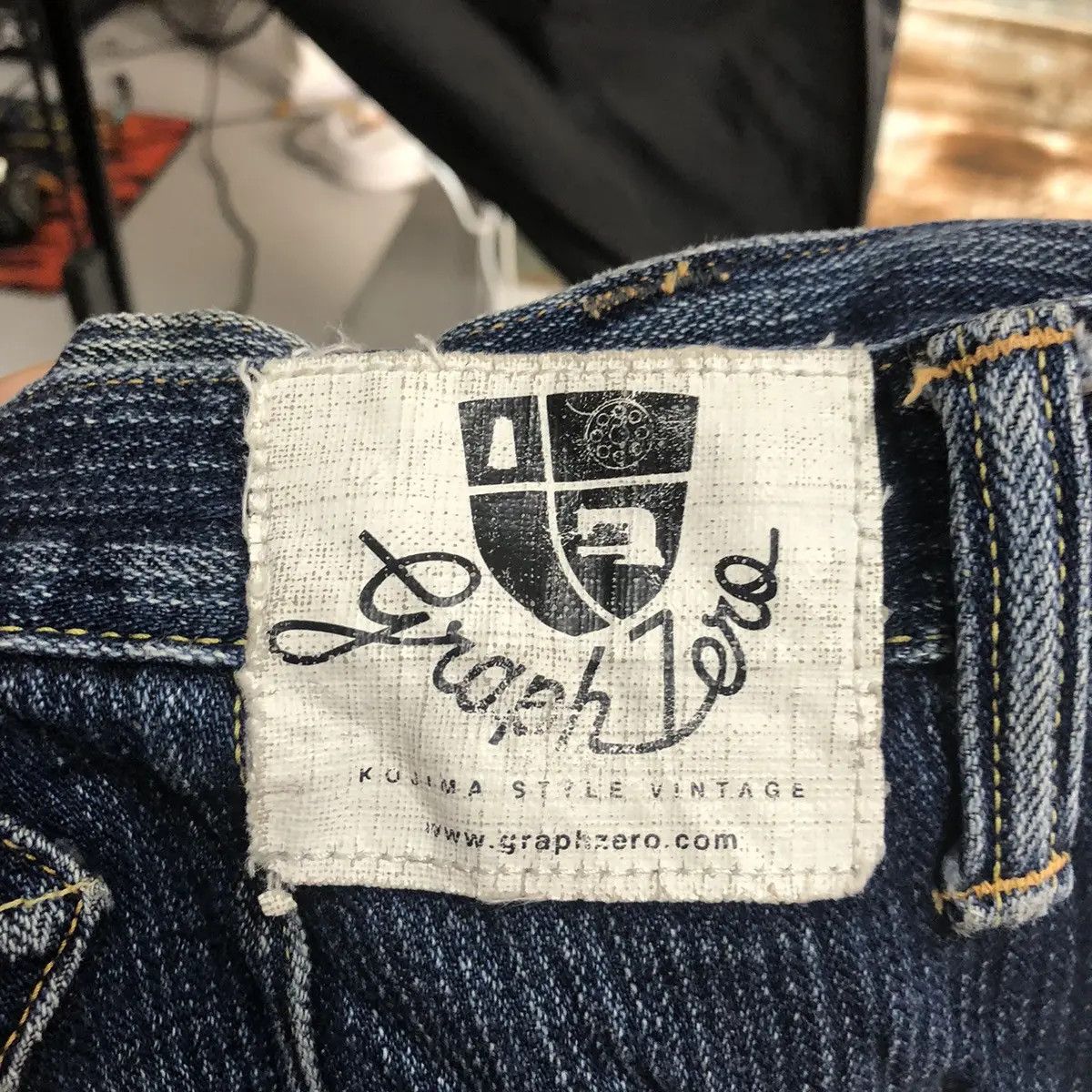 Edition Japan DL Graph Zero Denimio Distressed selvedge Denim Pants #A2073 Size US 33 - 18 Thumbnail