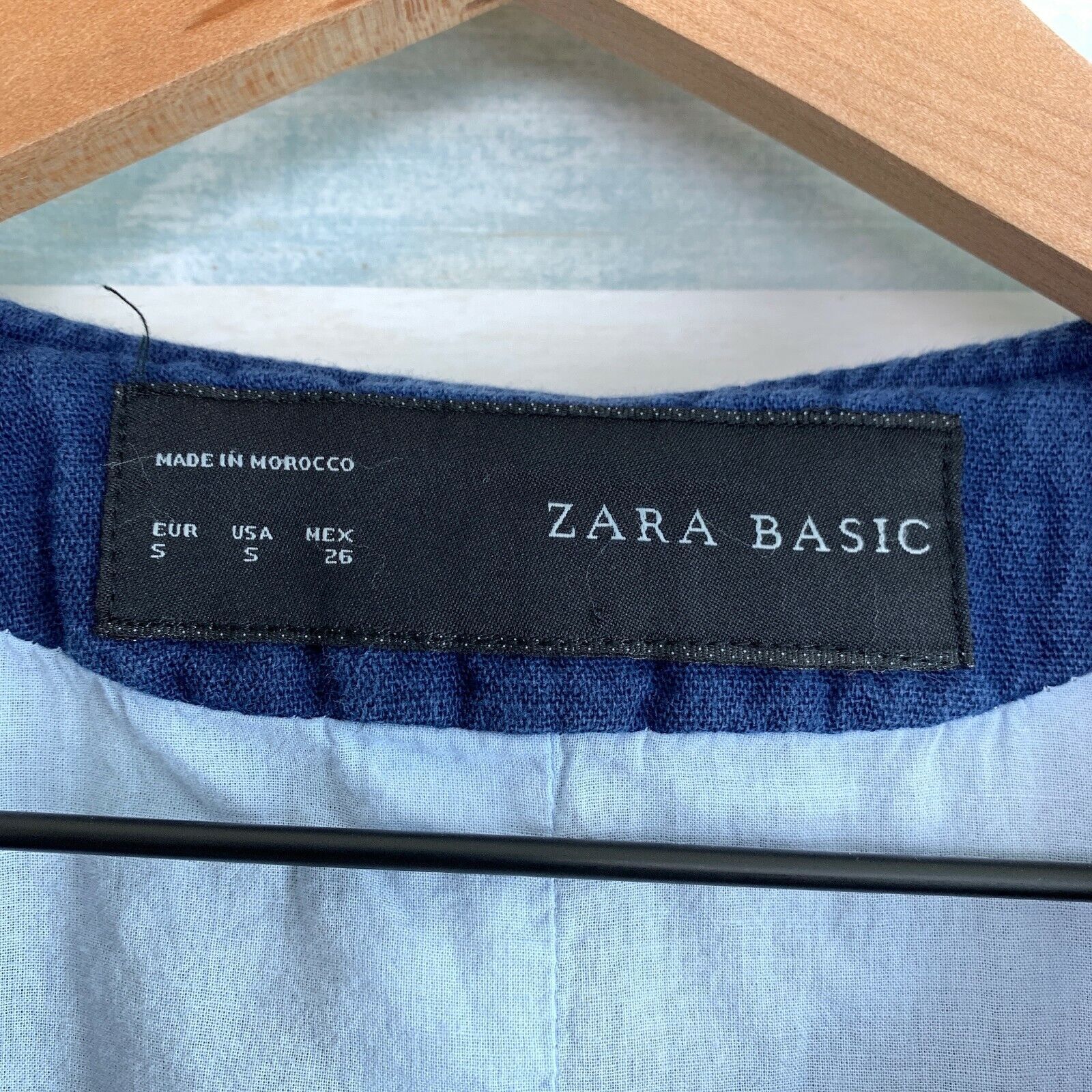 Zara Zara Aztec Jacquard Duster Jacket Blue Textured Cotton Linen Size S / US 4 / IT 40 - 6 Thumbnail