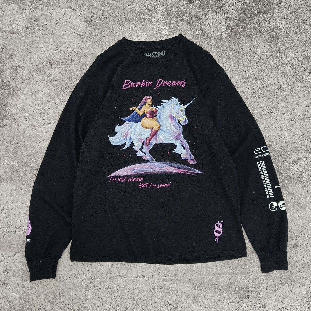 Band Tees Nicki Minaj Barbie Dreams World Tour longsleev y2k hype rap Size US M / EU 48-50 / 2 - 1 Thumbnail
