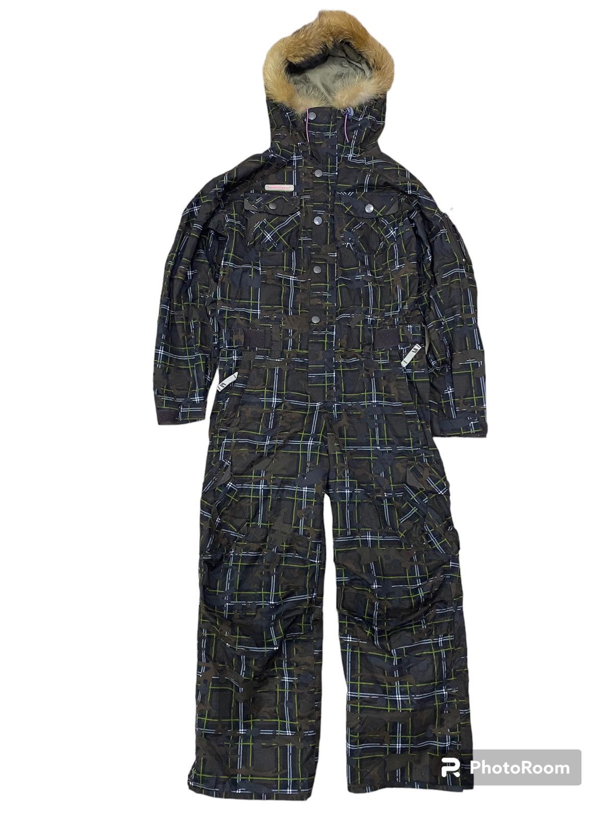 Japanese Brand Estivo racoon fur hood coveralls Size S / US 4 / IT 40 - 1 Thumbnail