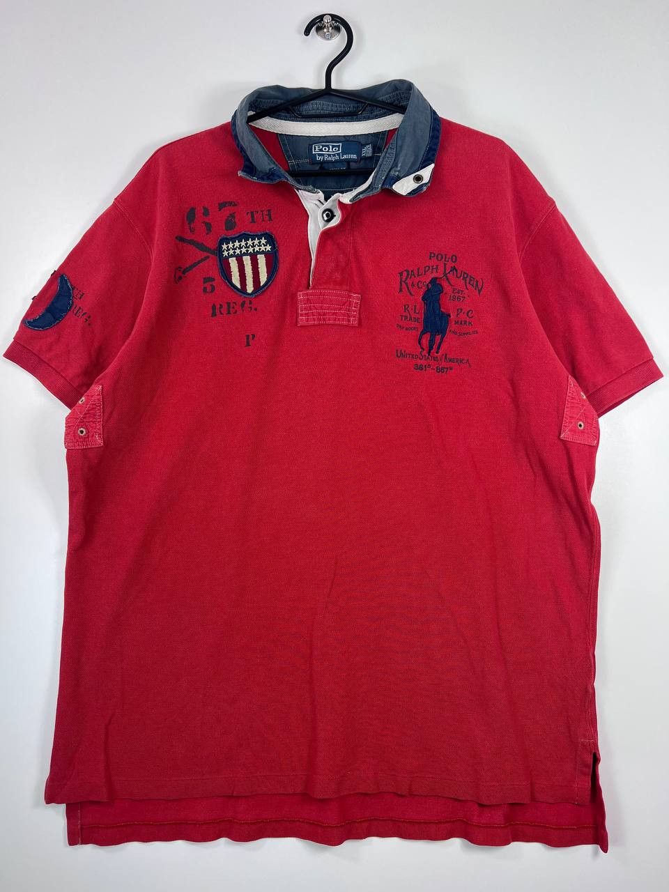 Polo Ralph Lauren Polo Ralph Lauren Polo Shirt Red USA Flag Size XXL Size US XXL / EU 58 / 5 - 1 Thumbnail